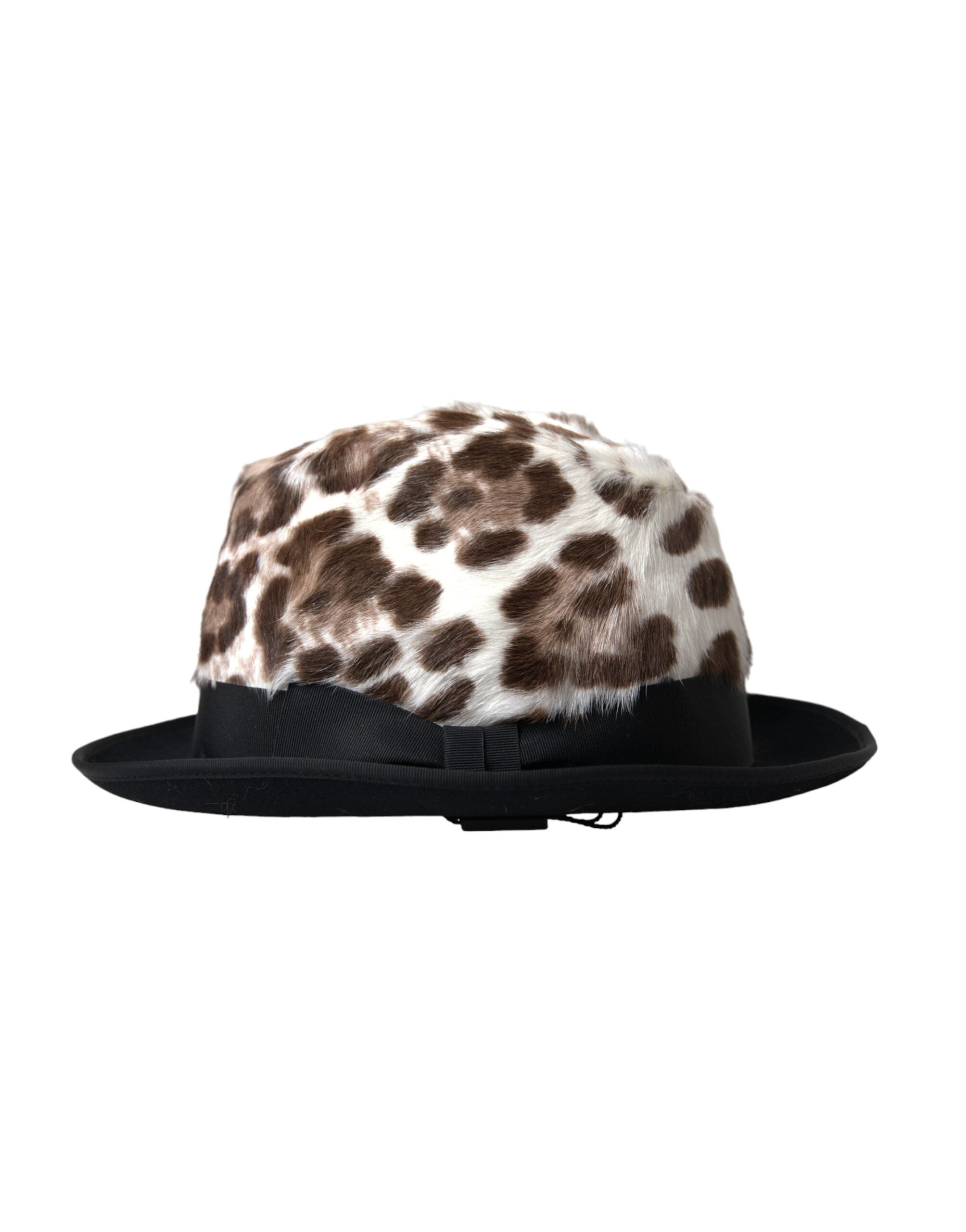 Pălărie Fedora Dolce & Gabbana cu imprimeu leopard multicolor pentru femei