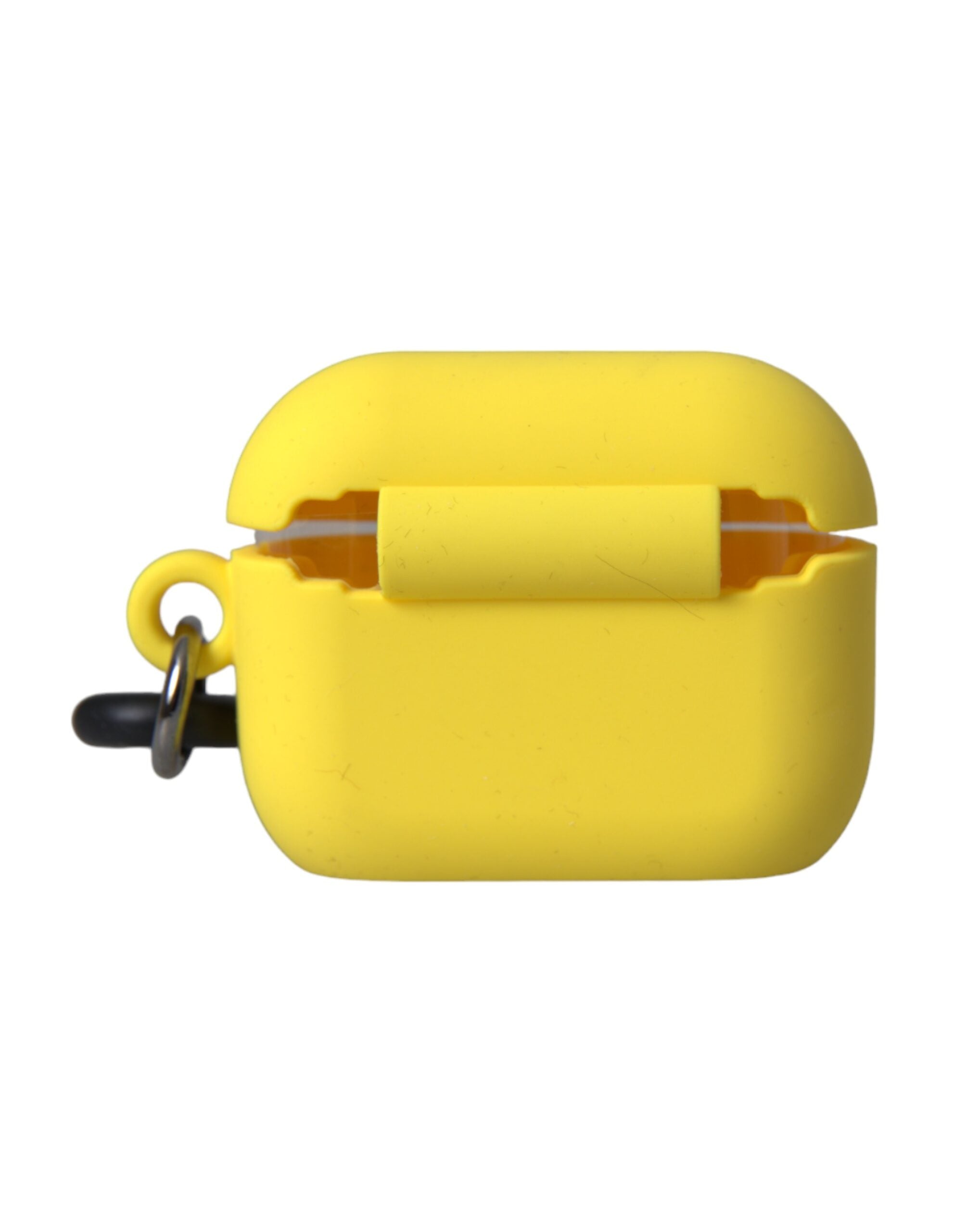 Carcasă Dolce & Gabbana din silicon galben cu logo în relief pentru Airpods