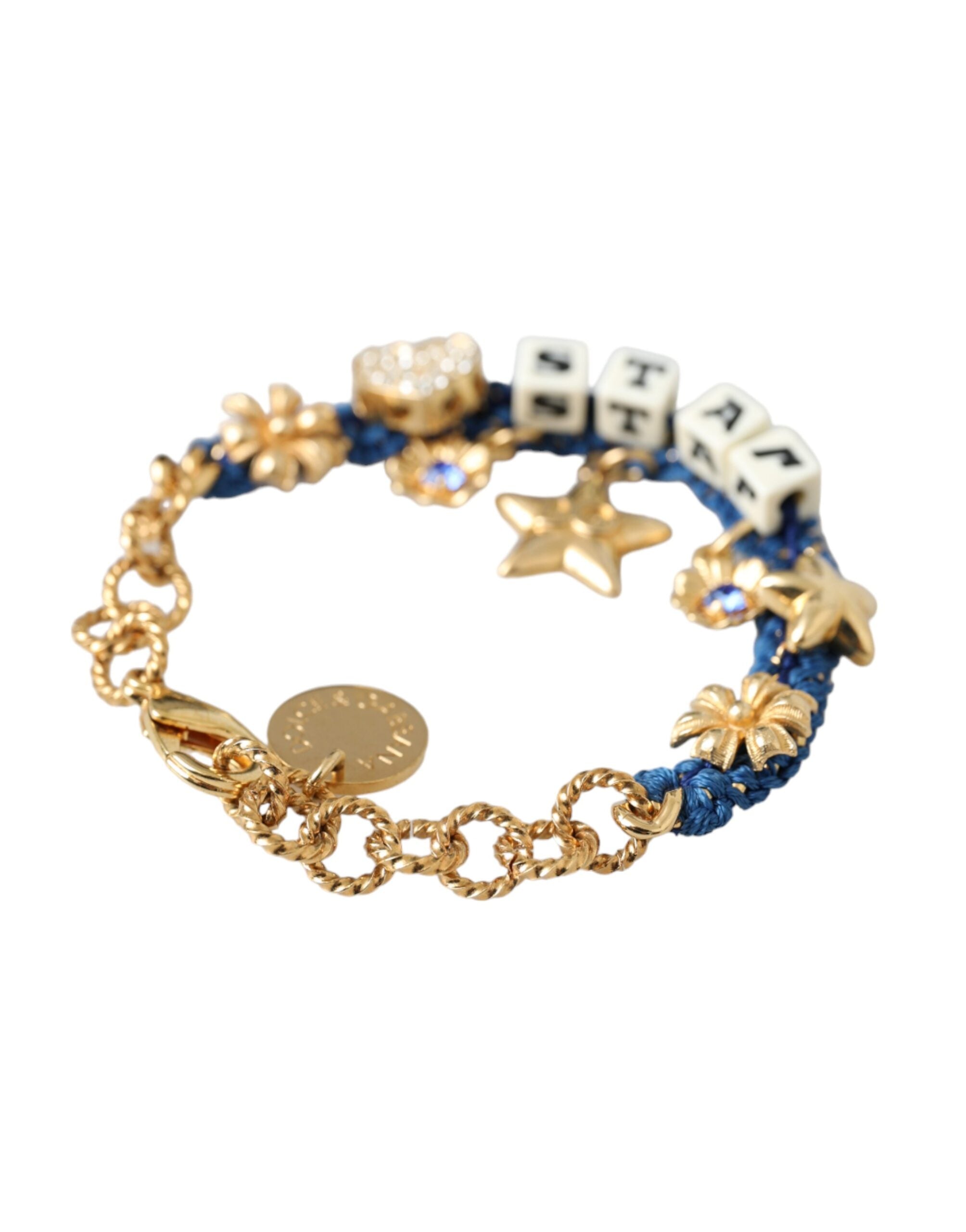 Dolce & Gabbana – Goldfarbenes, modisches Kettenarmband aus Messing mit Stern