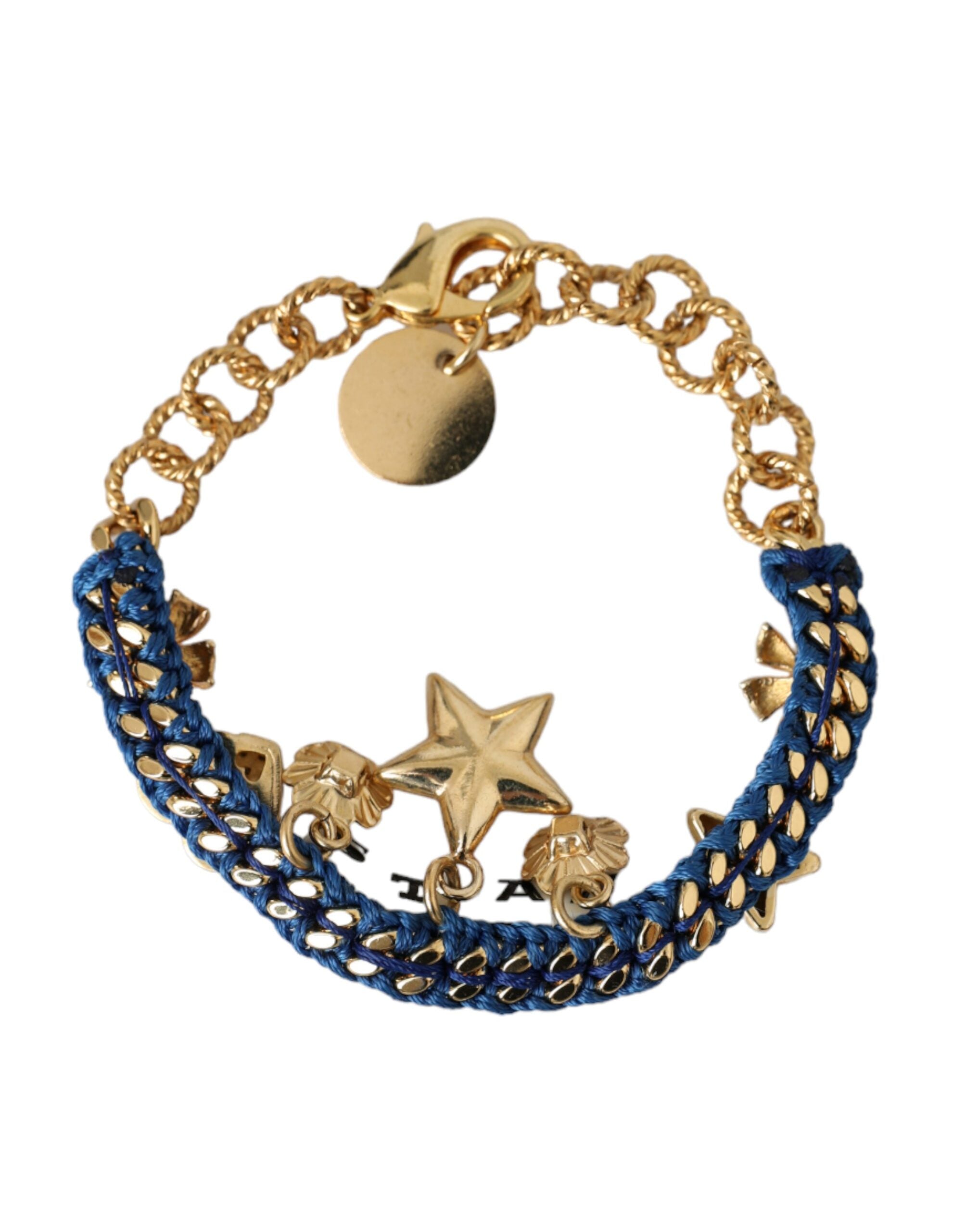 Dolce & Gabbana – Goldfarbenes, modisches Kettenarmband aus Messing mit Stern