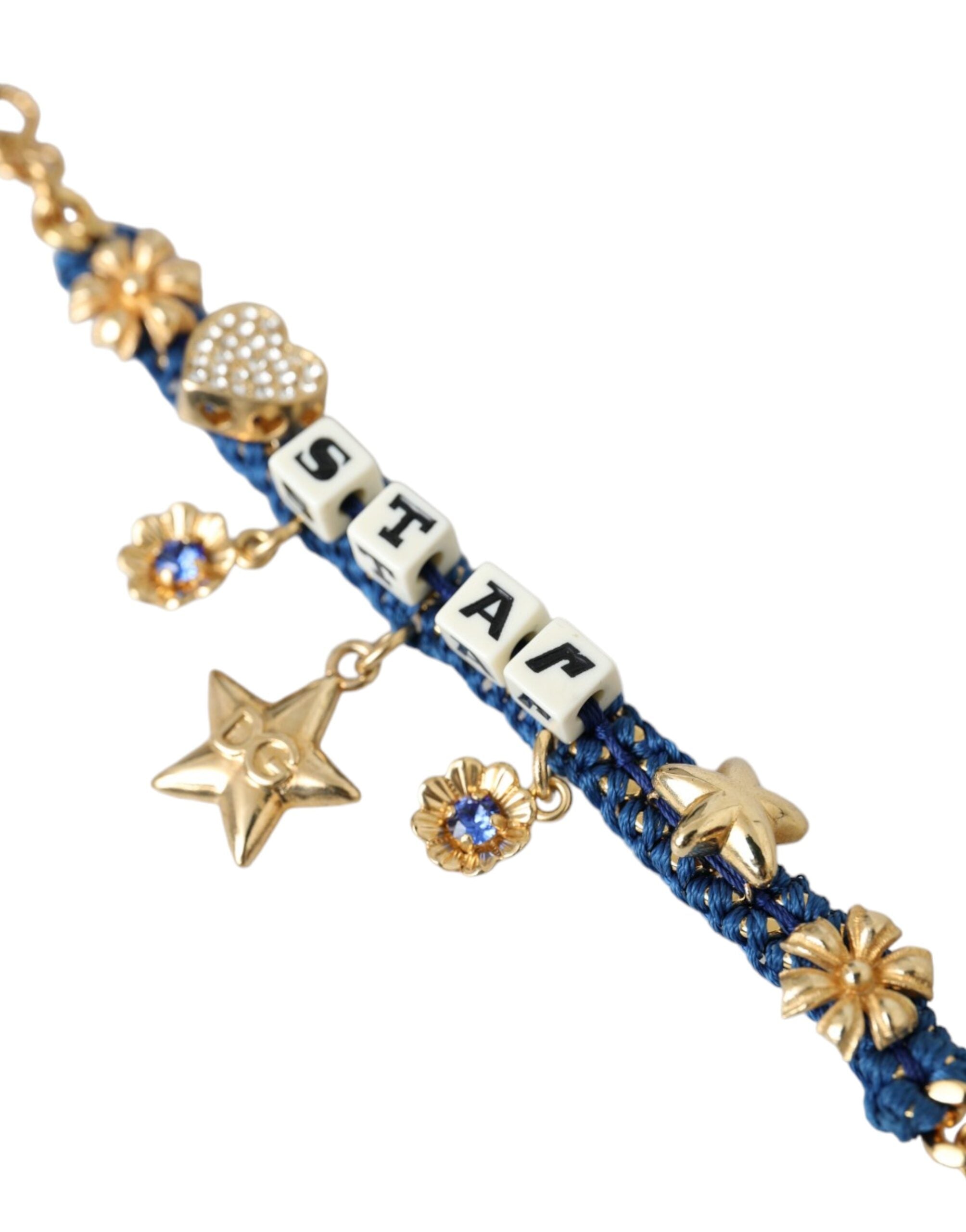Dolce & Gabbana – Goldfarbenes, modisches Kettenarmband aus Messing mit Stern