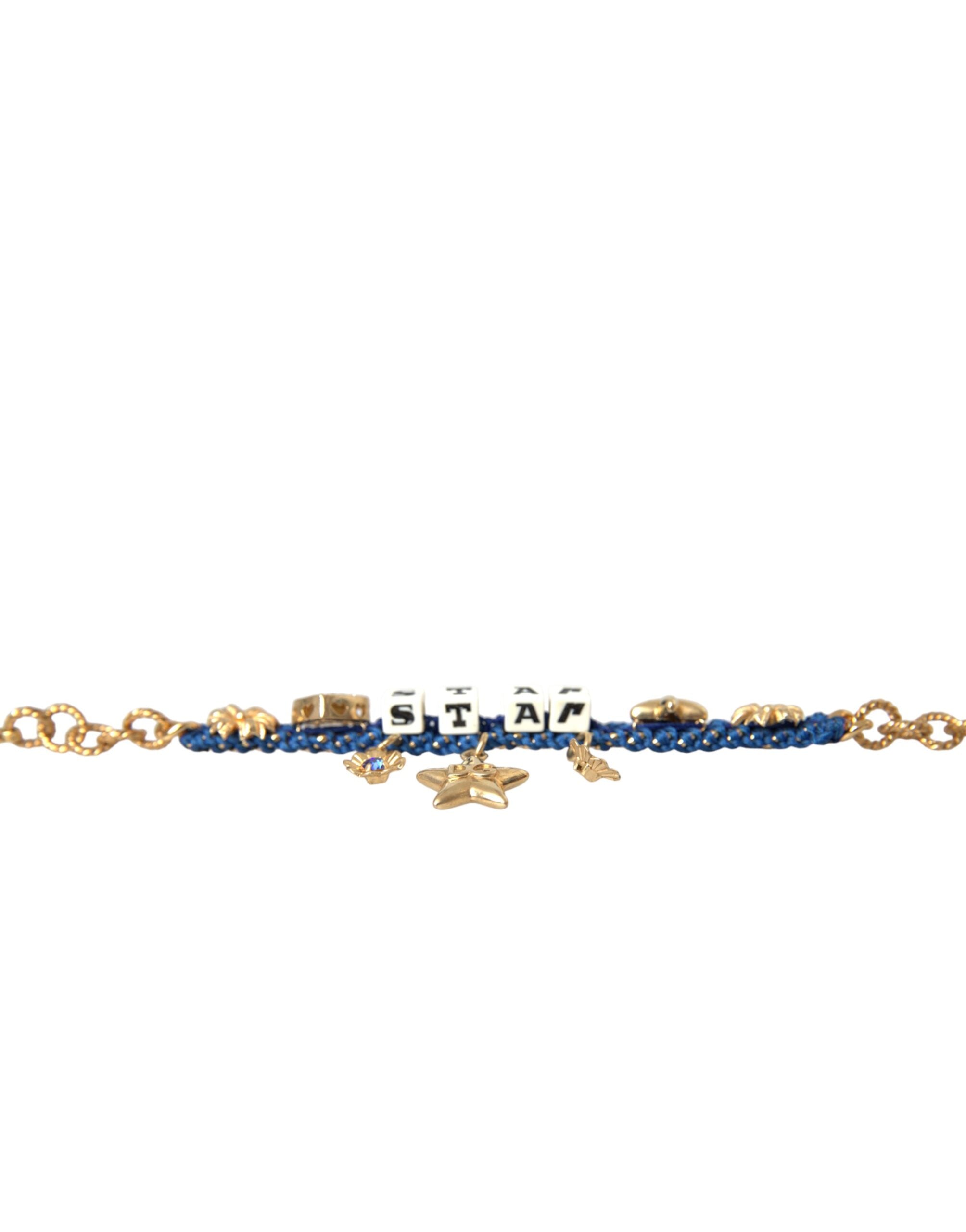 Dolce & Gabbana – Goldfarbenes, modisches Kettenarmband aus Messing mit Stern