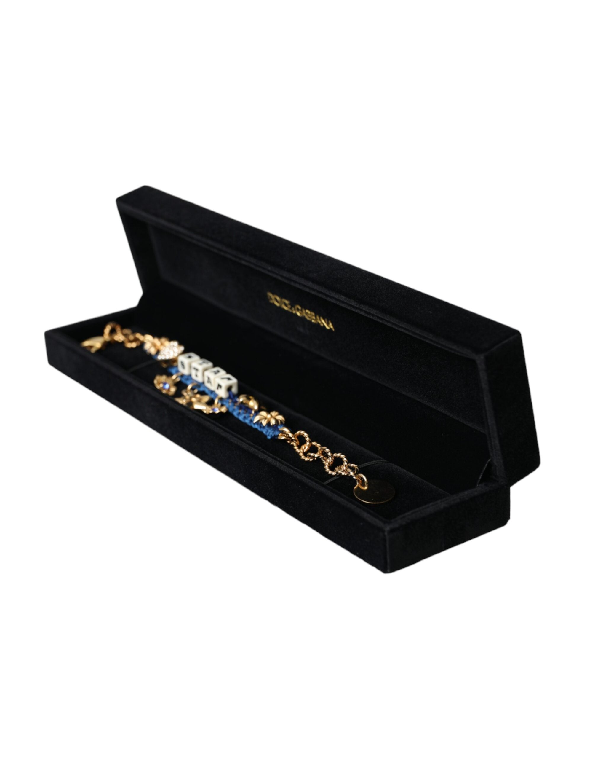 Dolce & Gabbana – Goldfarbenes, modisches Kettenarmband aus Messing mit Stern