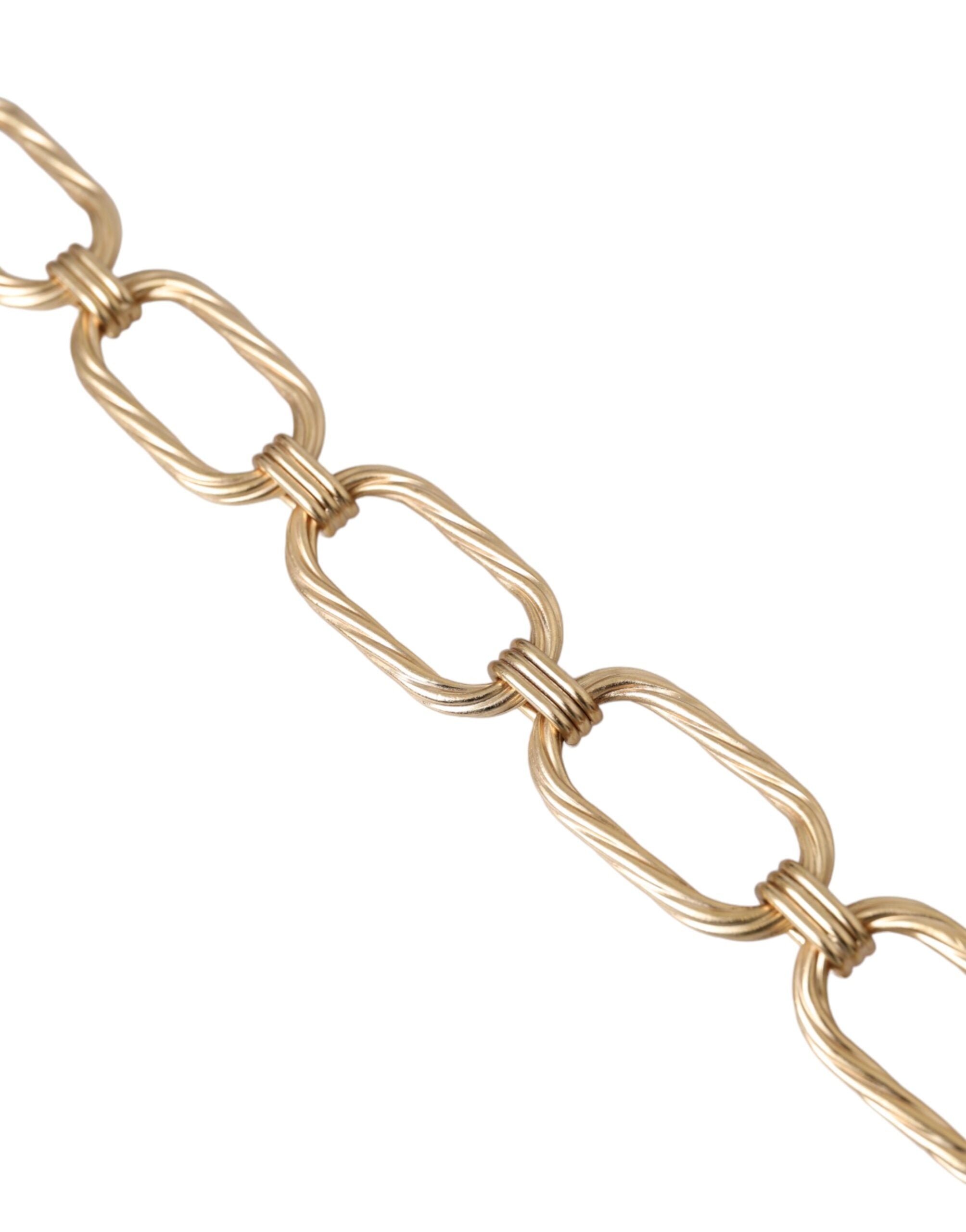 Dolce & Gabbana – Halskette mit großer Gliederkette aus goldfarbenem Messing