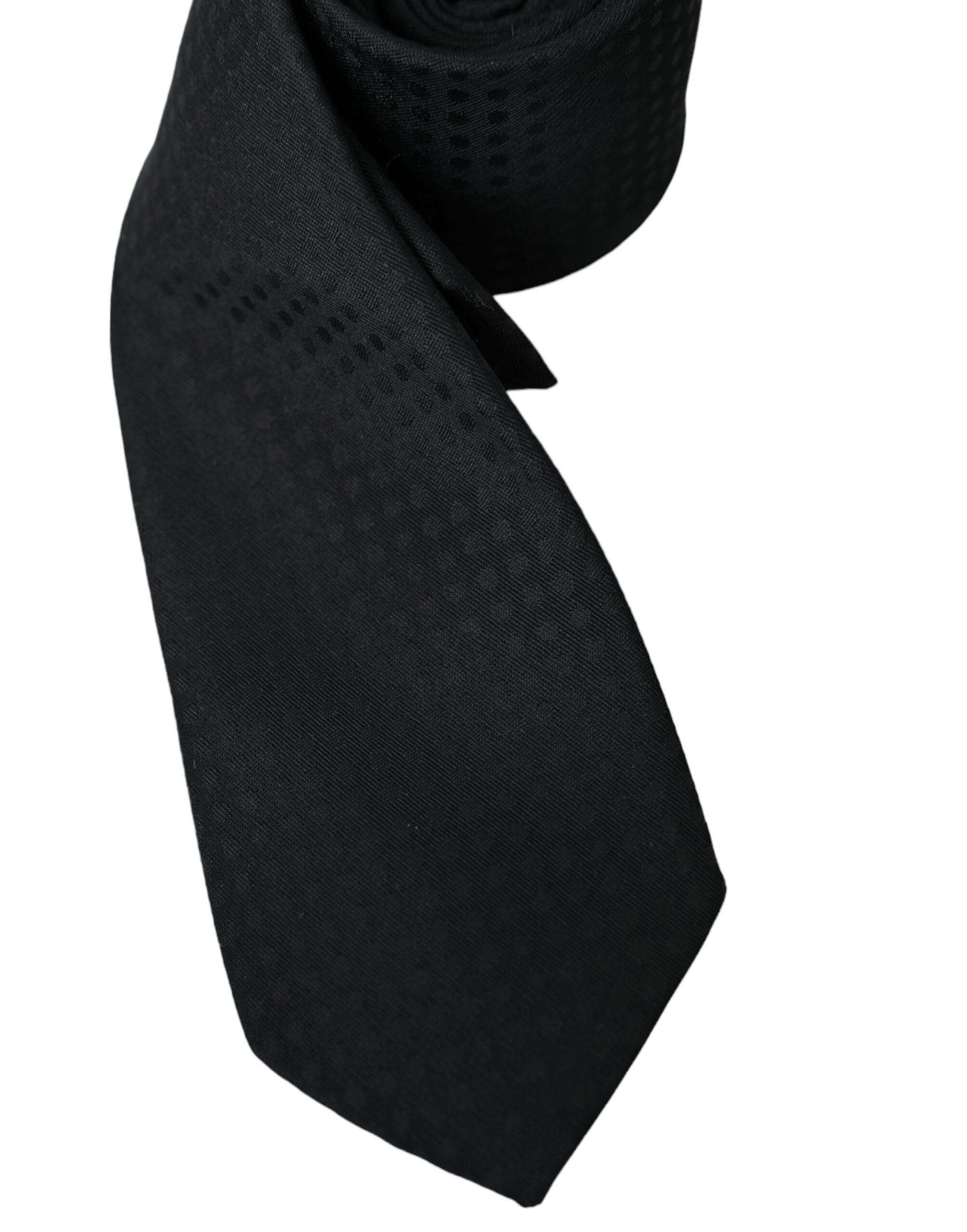 Dolce & Gabbana – Schwarze Gesichtsmaske aus 100 % Seide mit verstellbarem Bindeband