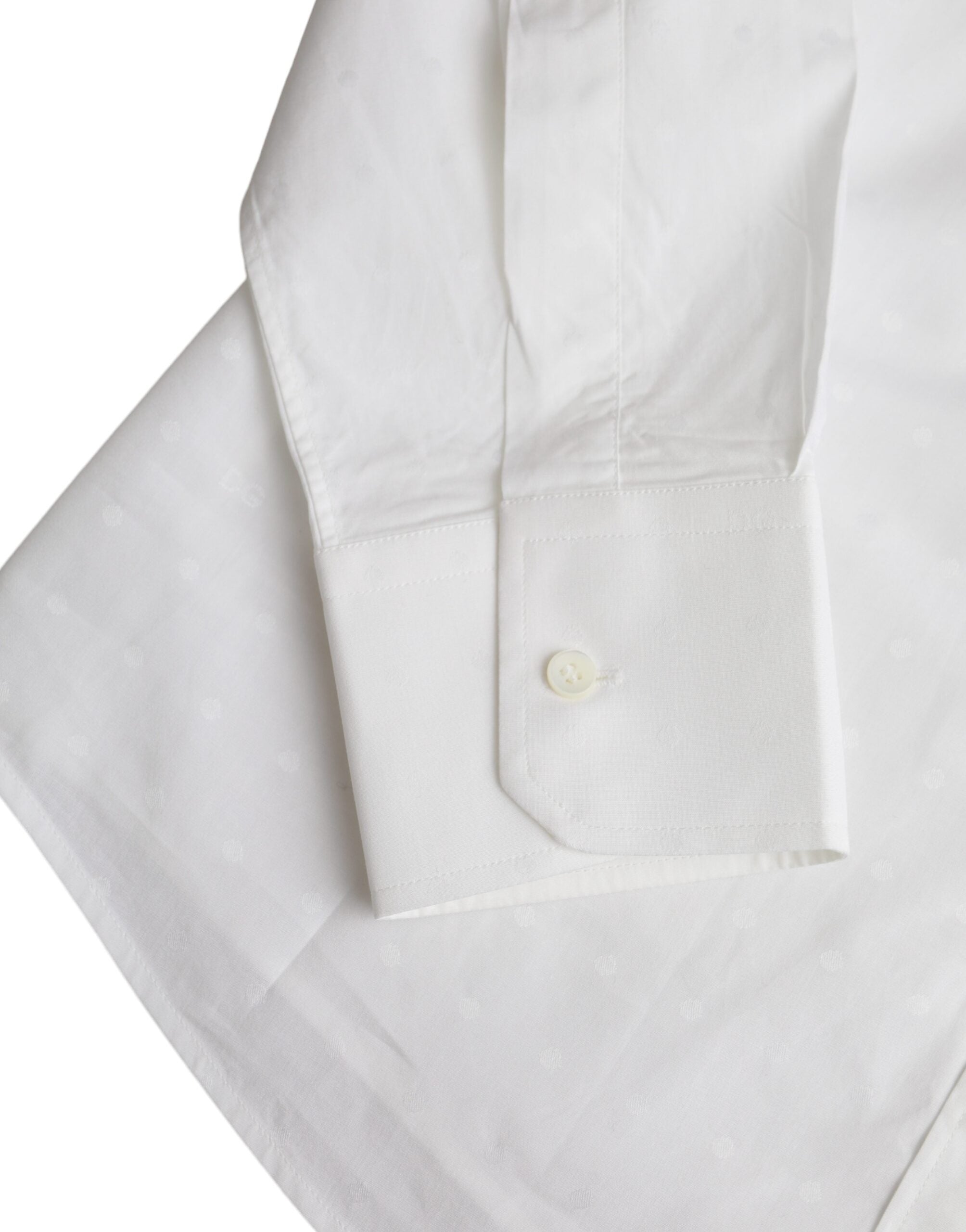 Dolce & Gabbana Weißes Logo-Baumwollhemd für Herren in GOLD