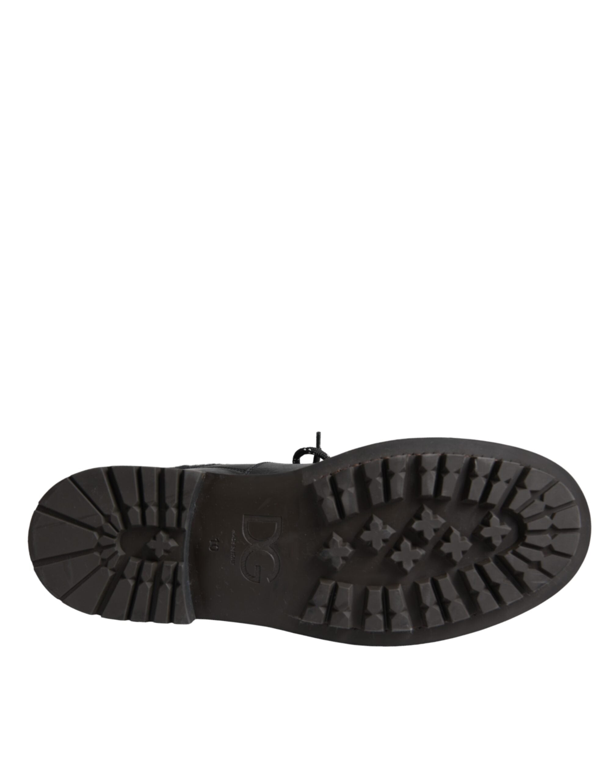 Dolce & Gabbana – Bernini – Stiefel aus schwarzem Leder mit Lammfell