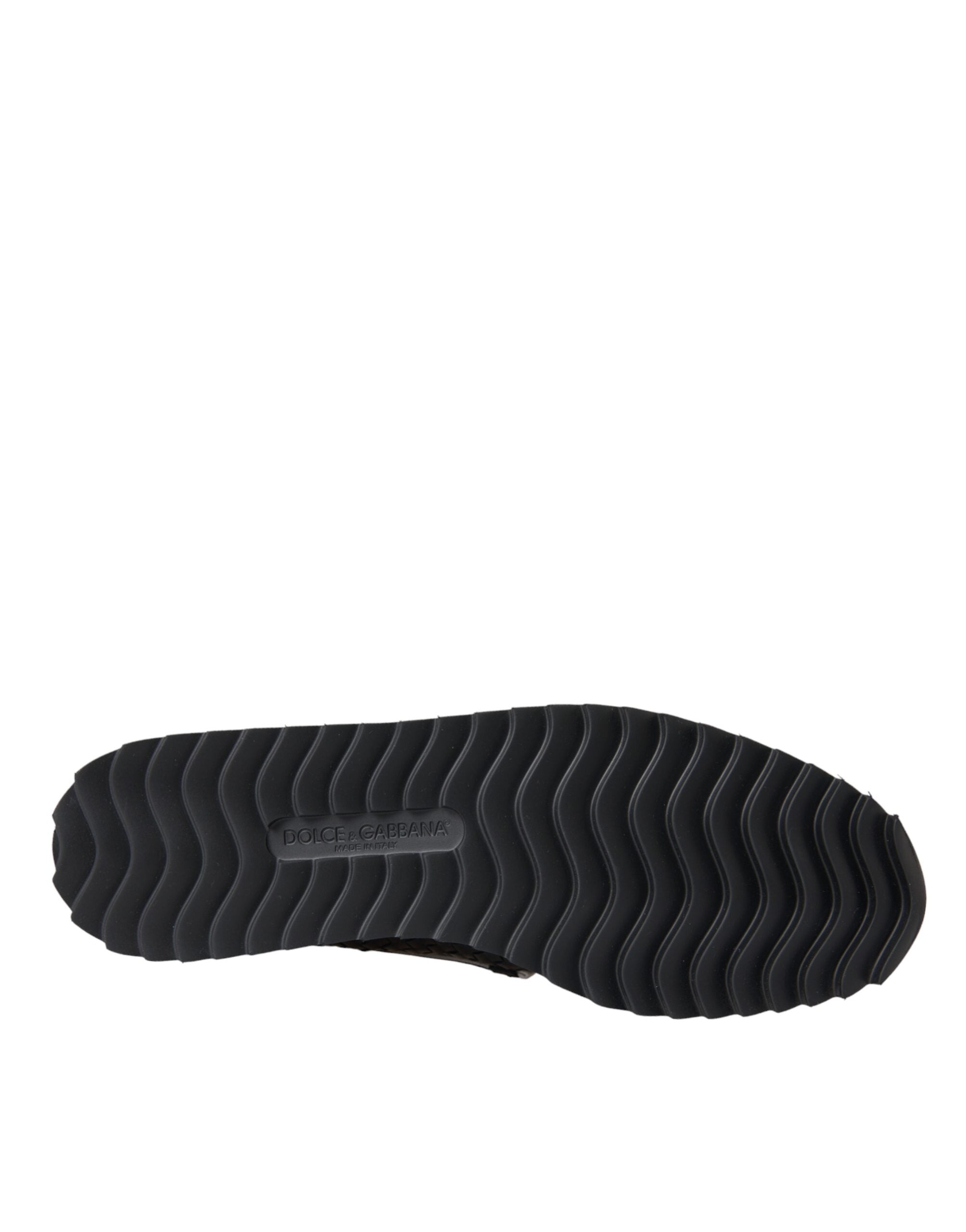 Dolce & Gabbana Herren Loafer aus gewebtem Büffelleder in Schwarz