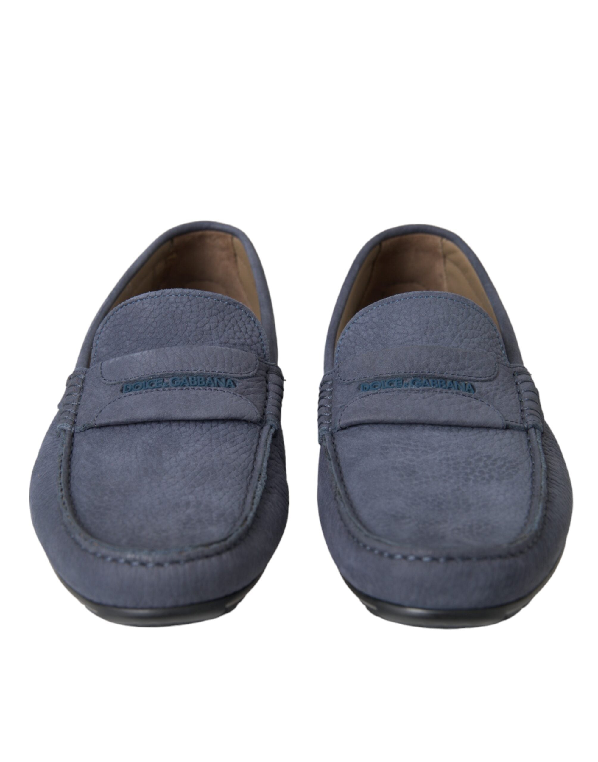Dolce & Gabbana – Blaue Mokassins aus Kalbsleder