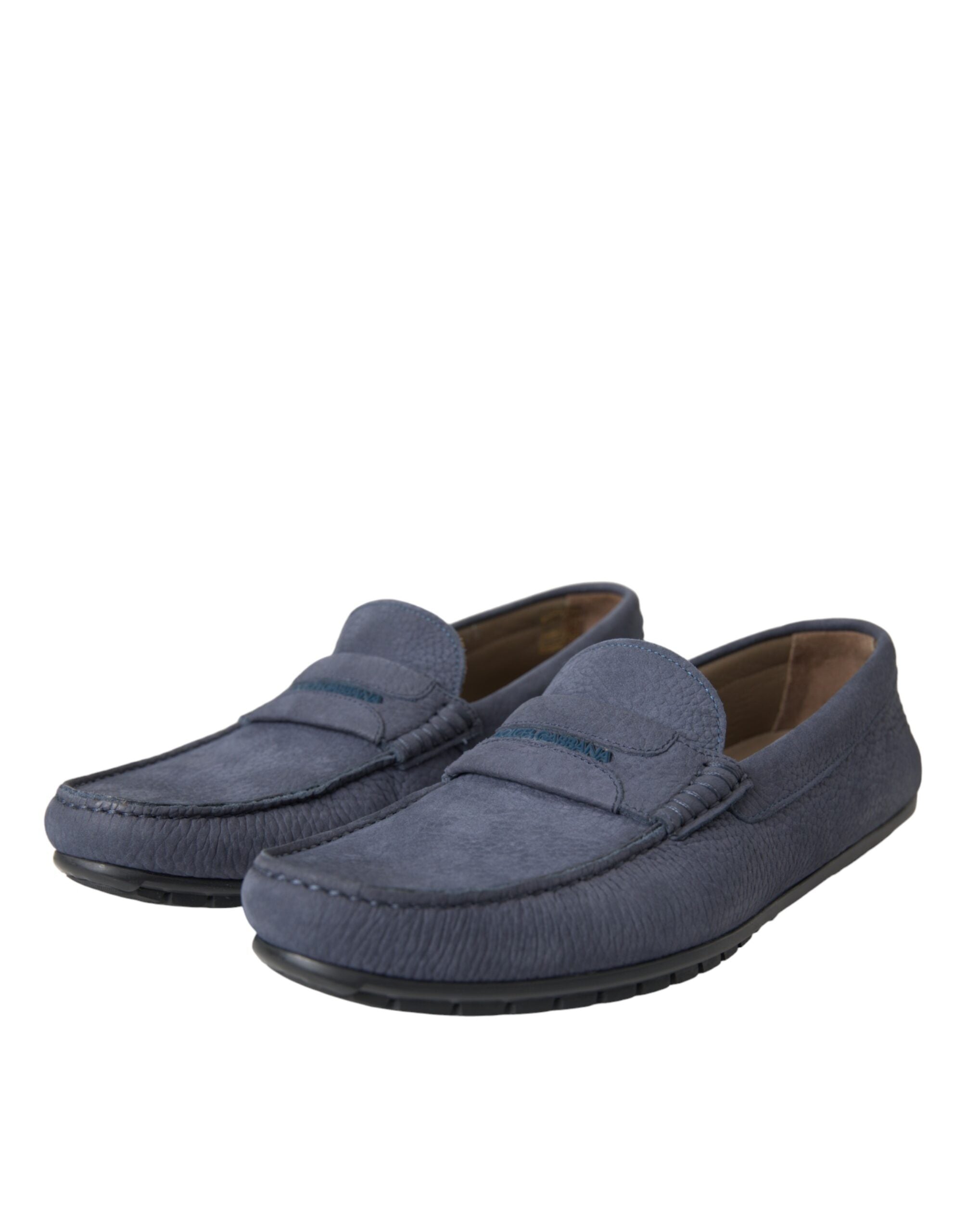 Dolce & Gabbana – Blaue Mokassins aus Kalbsleder