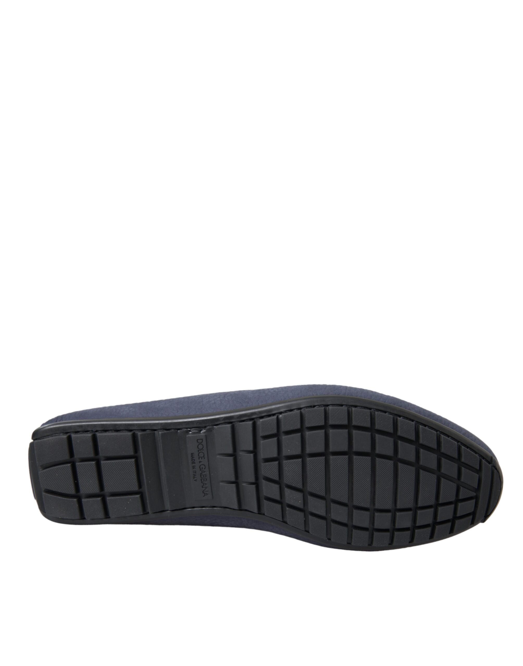 Dolce & Gabbana – Blaue Mokassins aus Kalbsleder