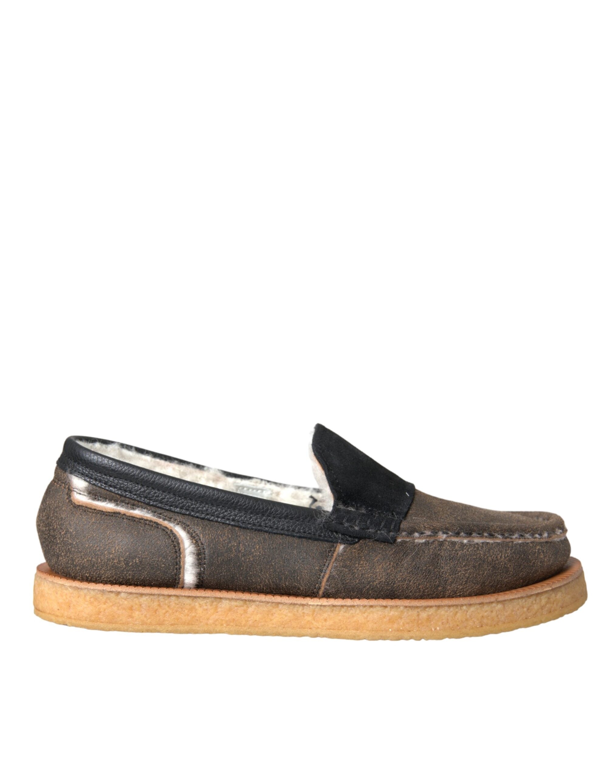 Dolce & Gabbana Loafer aus Leder in Braun und Schwarz für Herren