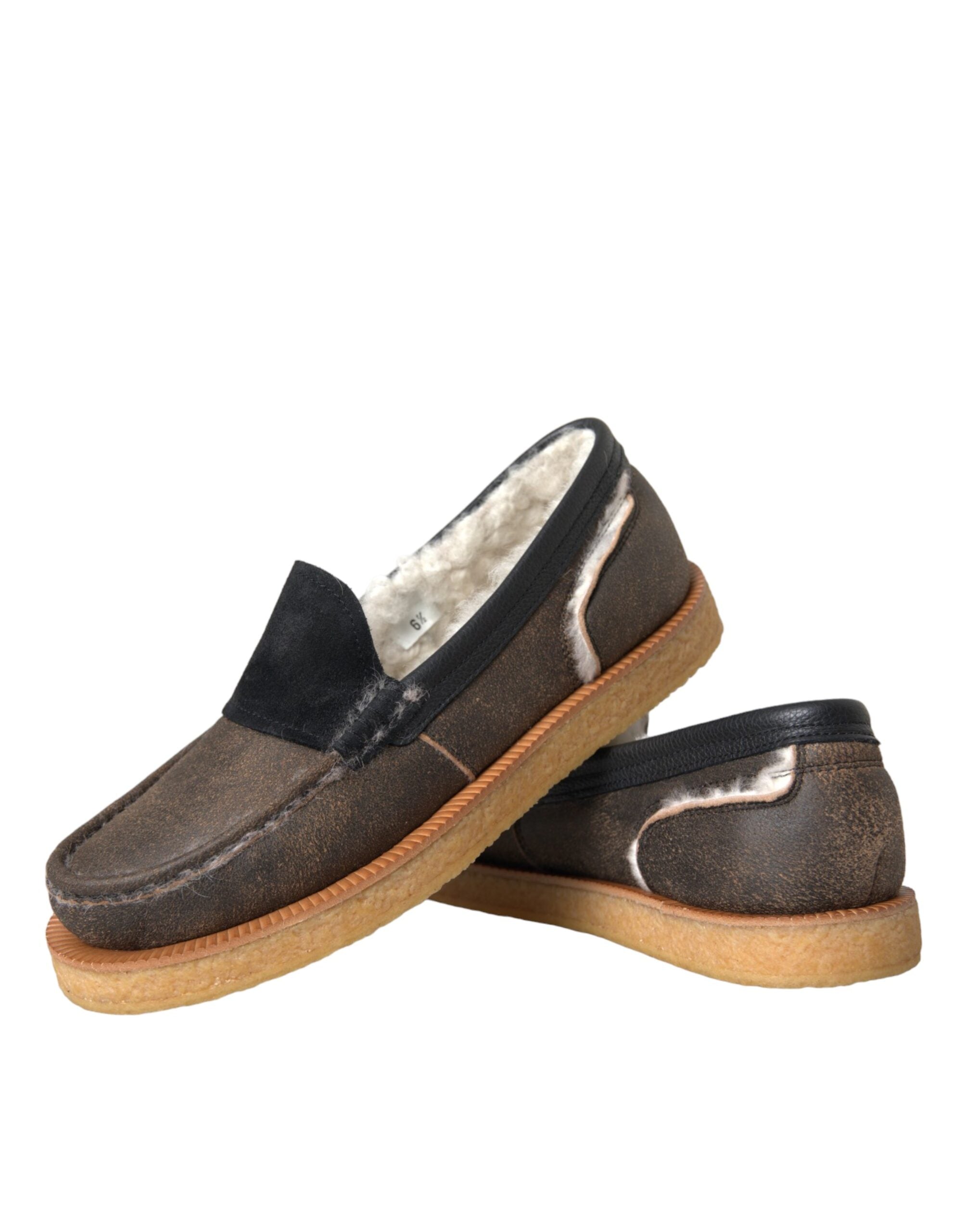 Dolce & Gabbana Loafer aus Leder in Braun und Schwarz für Herren