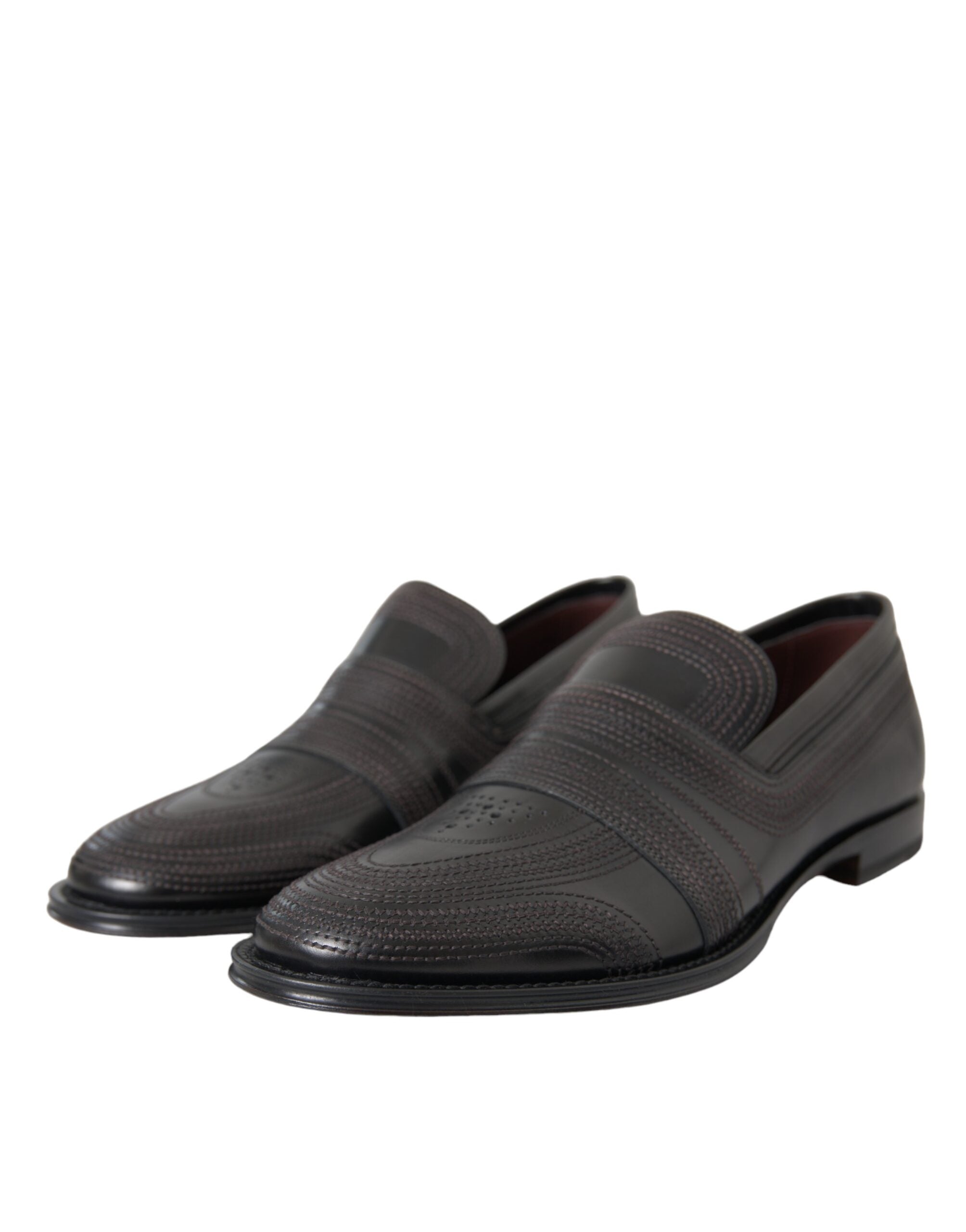 Dolce & Gabbana Herren Halbschuhe aus schwarzem und braunem Leder