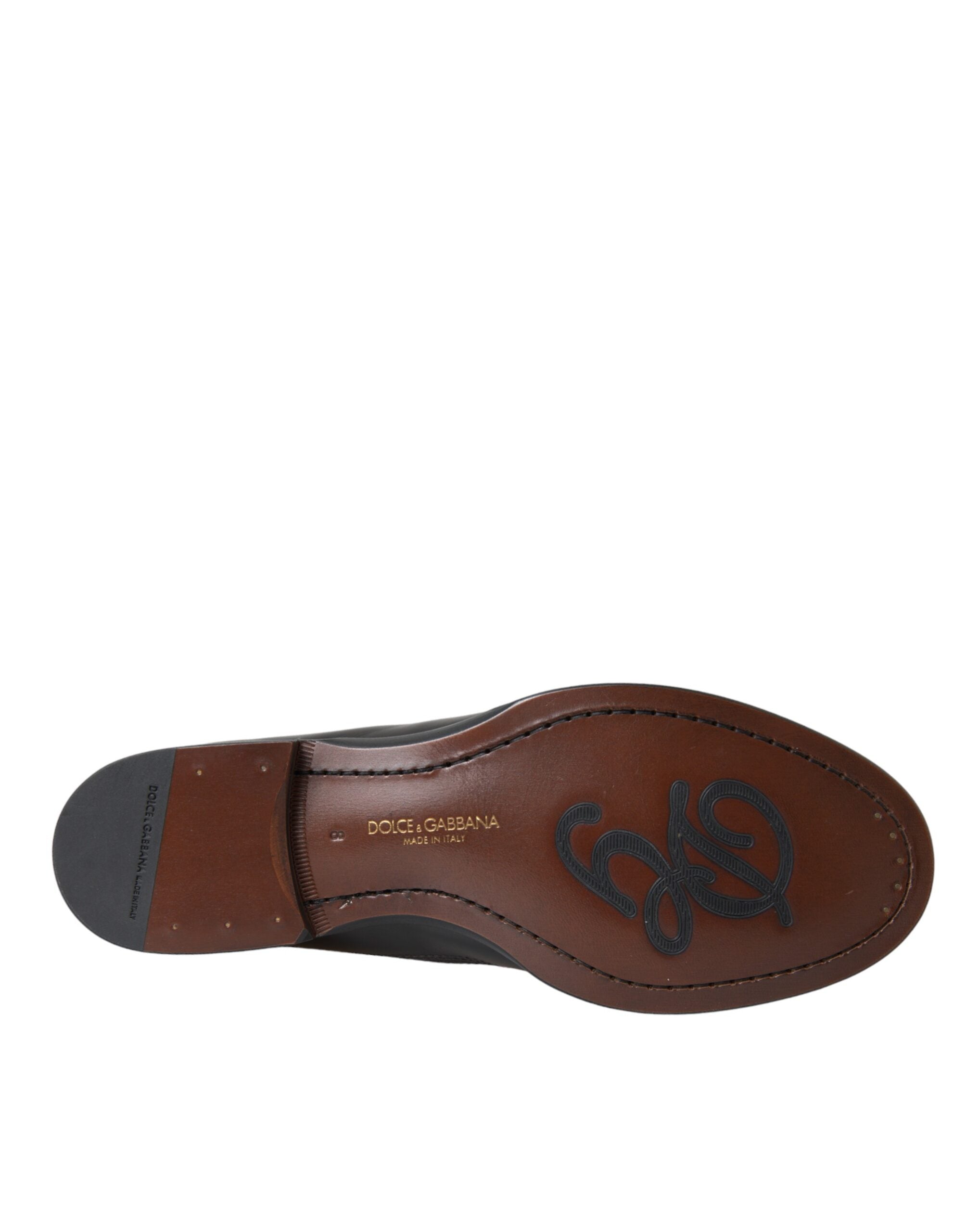 Dolce & Gabbana Herren Halbschuhe aus schwarzem und braunem Leder