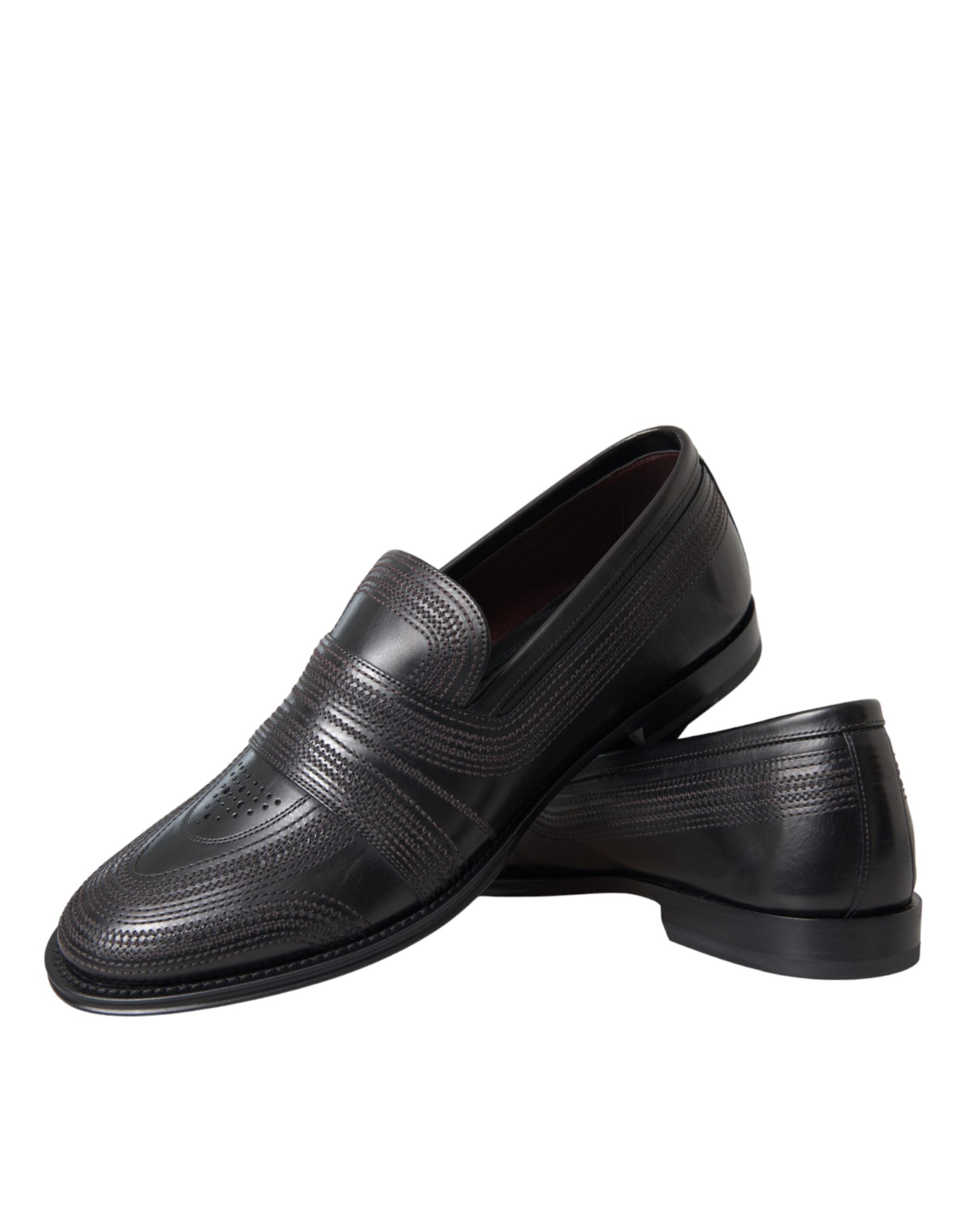 Dolce & Gabbana Herren Halbschuhe aus schwarzem und braunem Leder