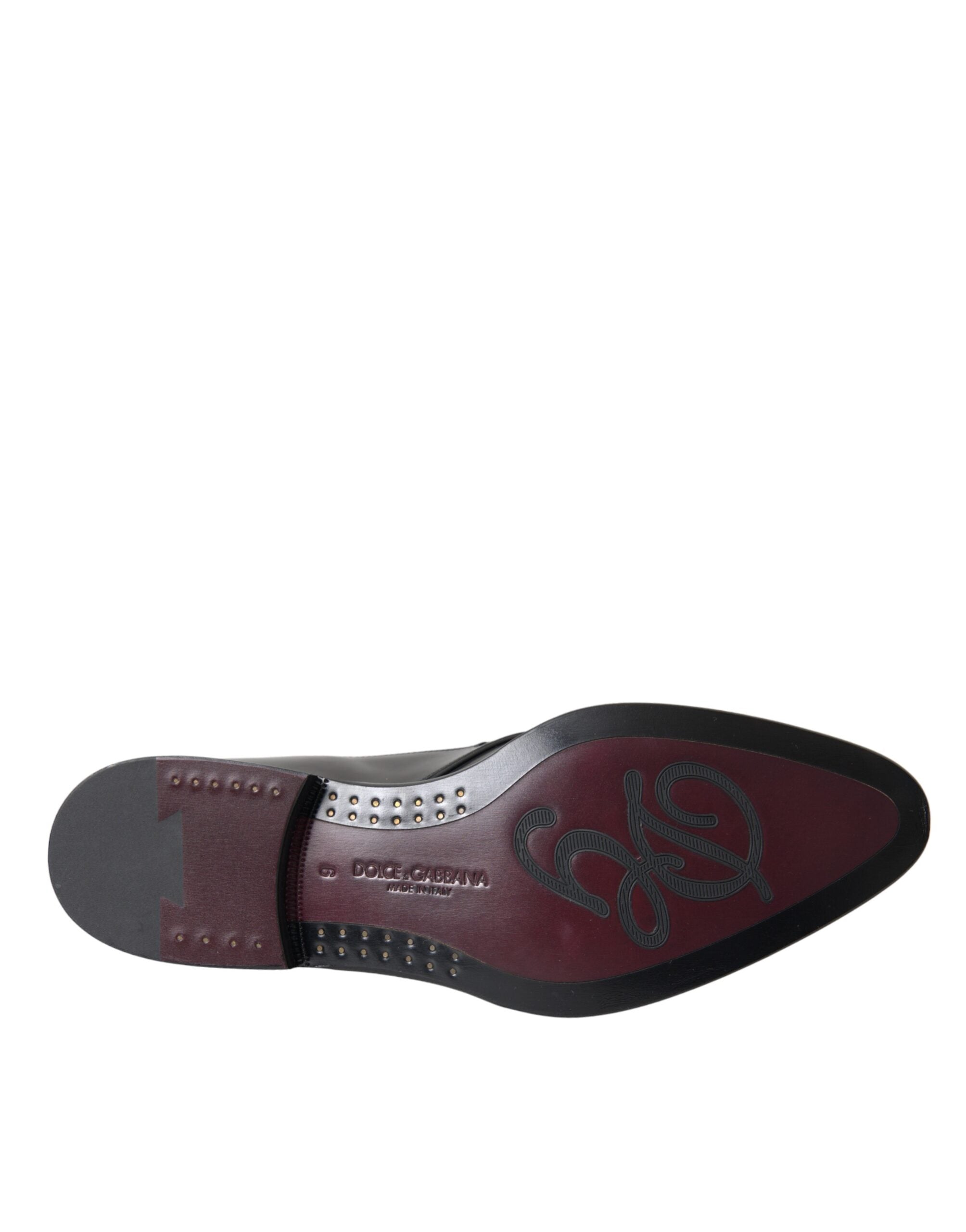 Dolce & Gabbana – Derby-Schuhe aus schwarzem Leder für formelle Anlässe