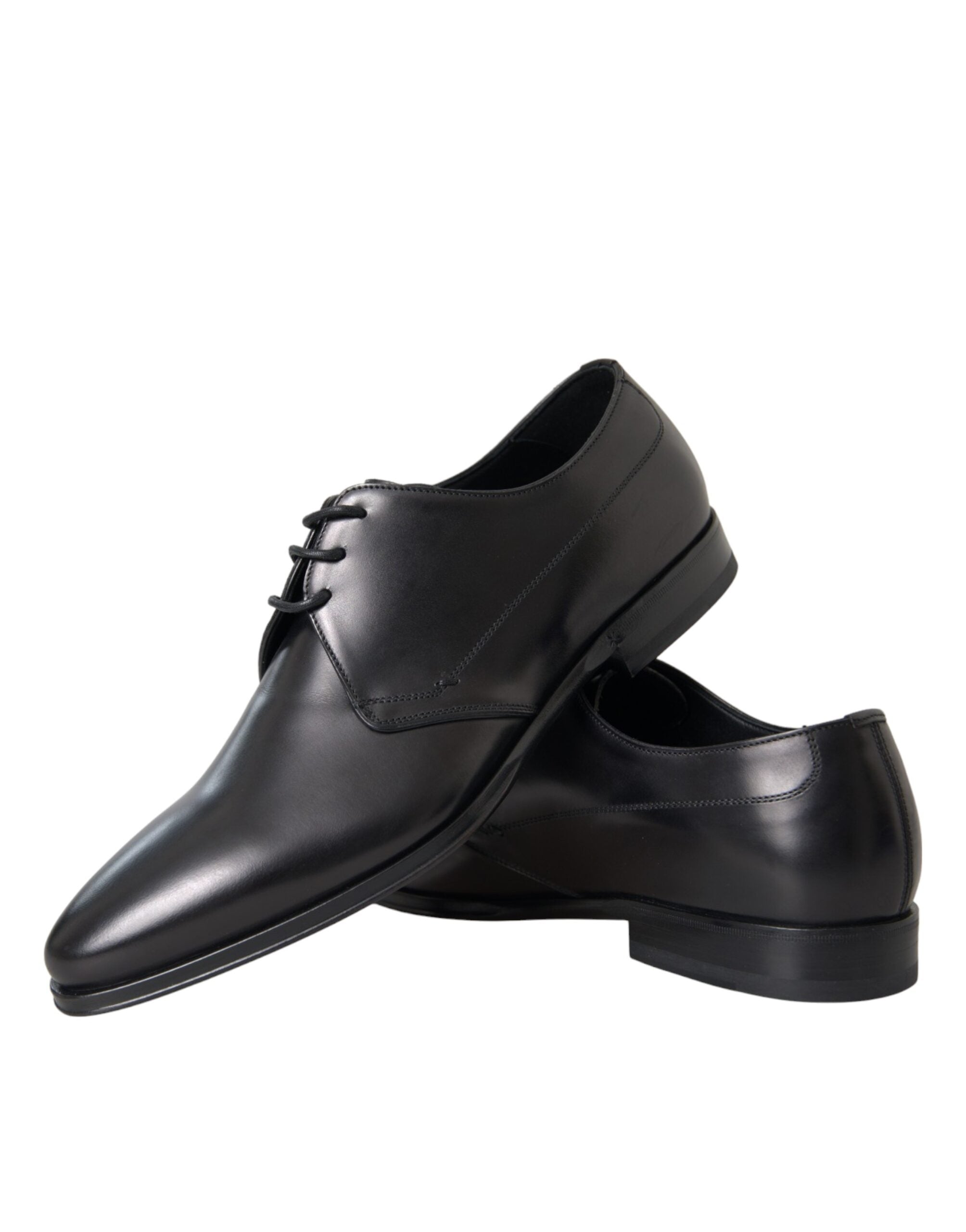 Dolce & Gabbana – Derby-Schuhe aus schwarzem Leder für formelle Anlässe