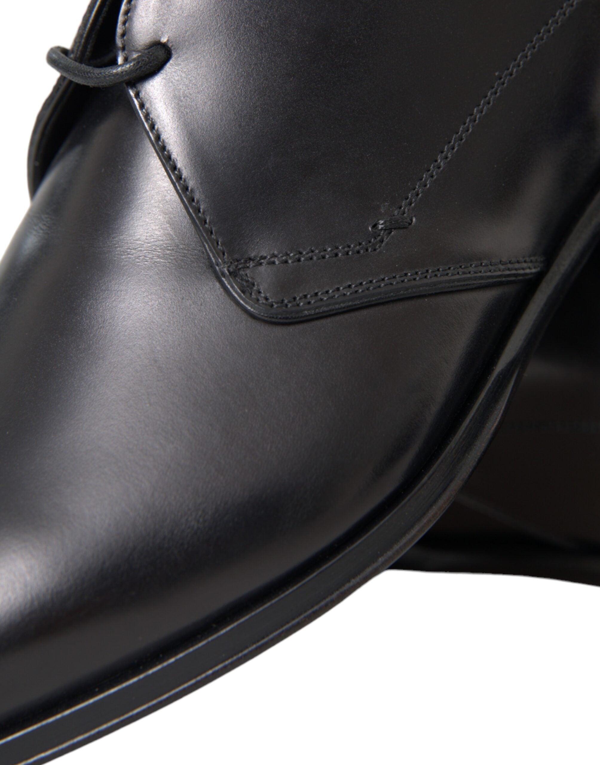 Dolce & Gabbana – Derby-Schuhe aus schwarzem Leder für formelle Anlässe
