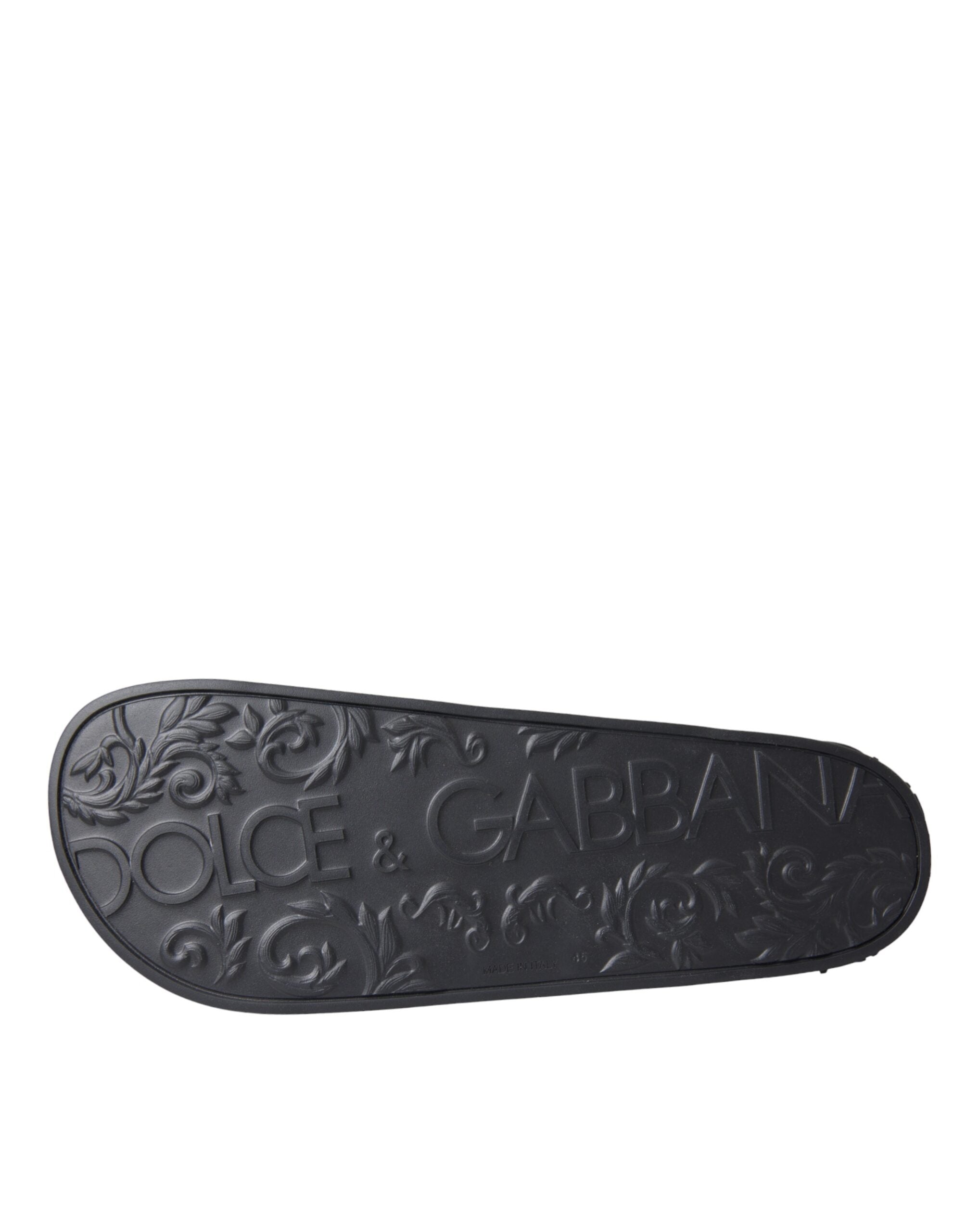 Dolce & Gabbana Mehrfarbige Camouflage-Strandschuhe aus Leder für Herren