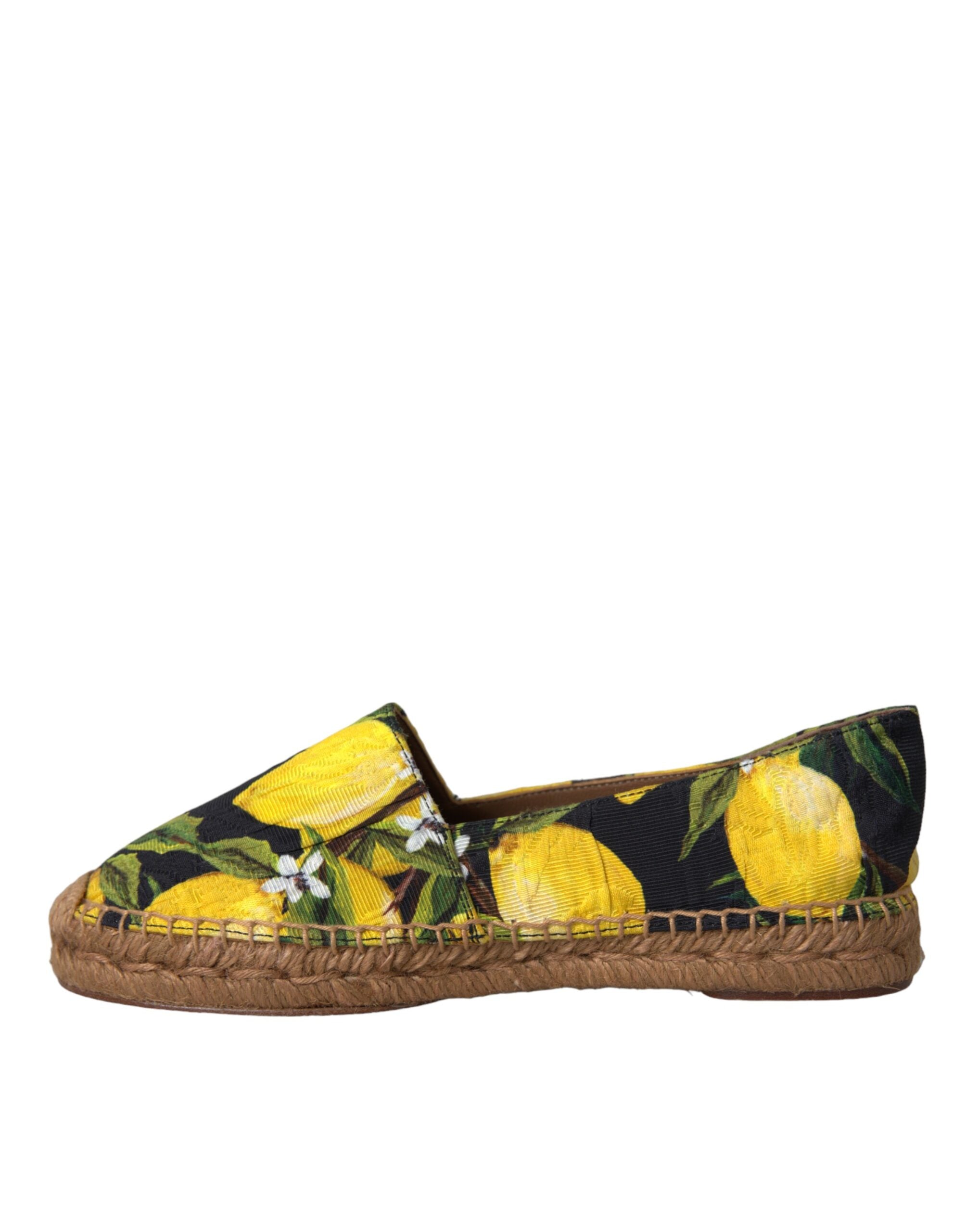 Dolce & Gabbana – Mehrfarbige Zitronen-Espadrilles zum Hineinschlüpfen