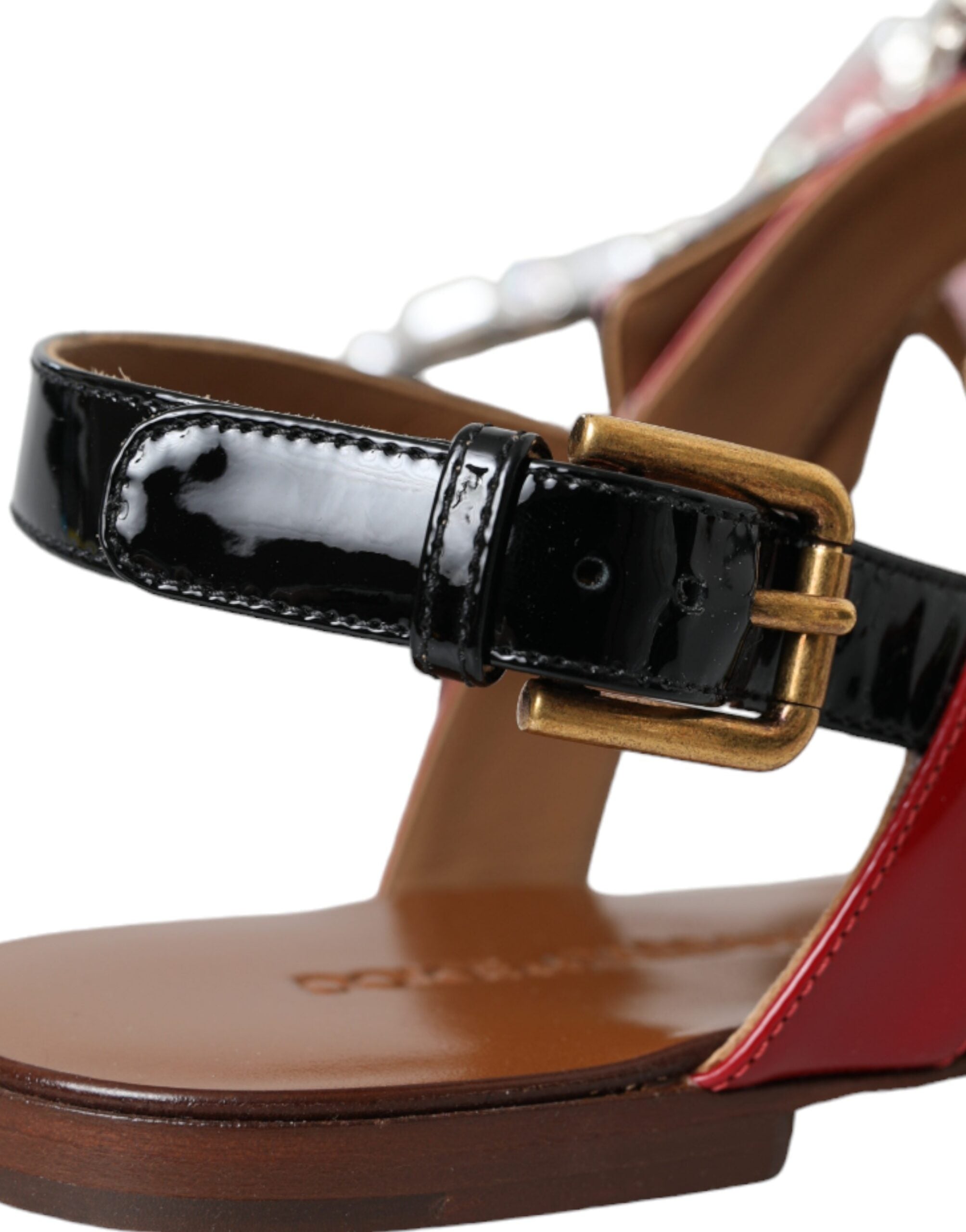 Dolce & Gabbana Mehrfarbige Kristallsandalen Flip-Flops Schuhe