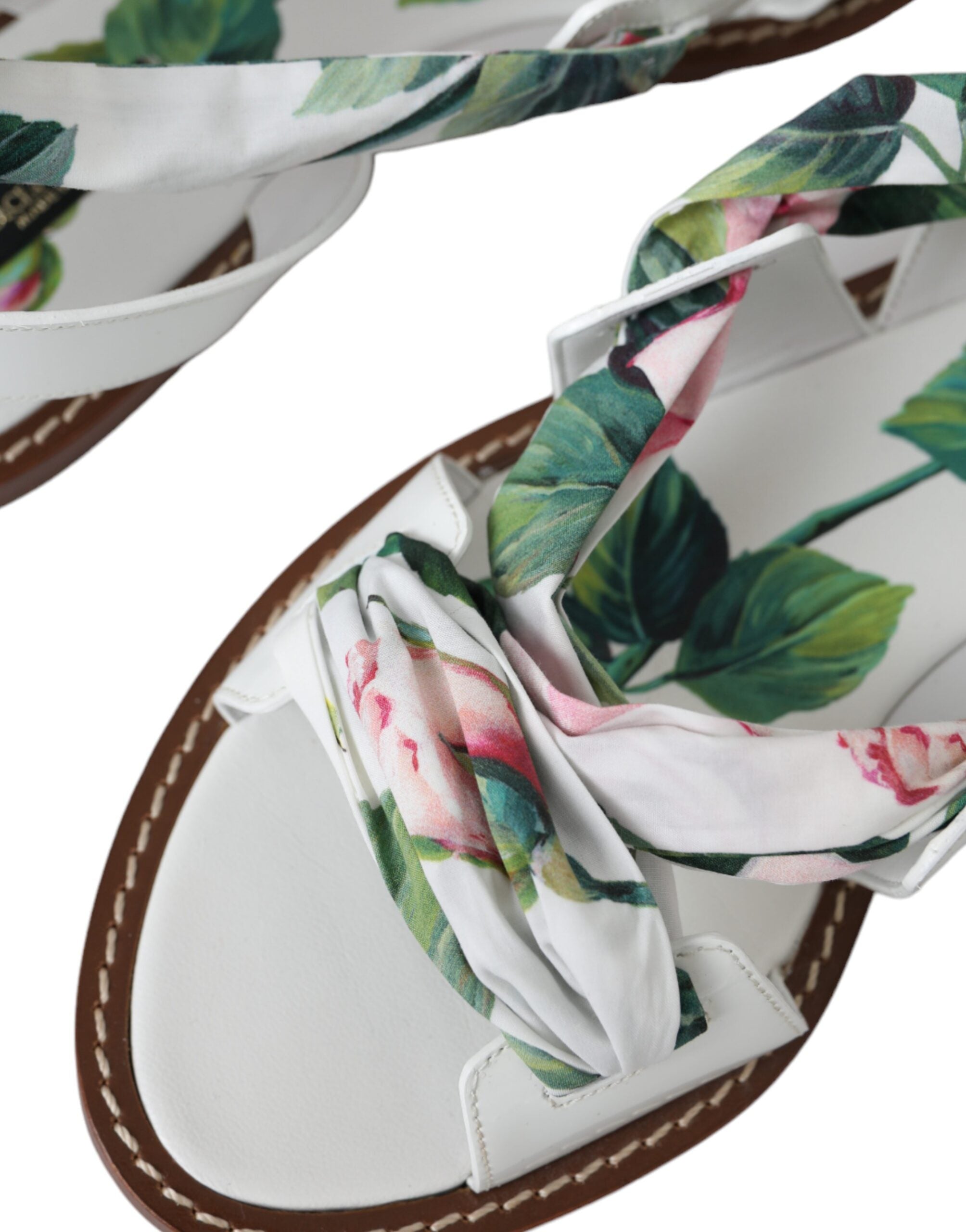 Dolce & Gabbana Sandalen mit Knöchelriemen und Blumenmuster, mehrfarbig