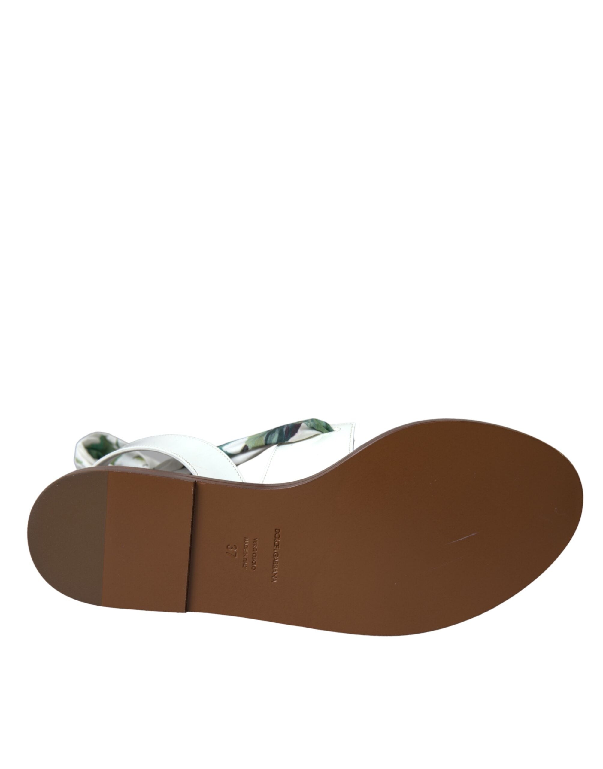 Dolce & Gabbana Sandalen mit Knöchelriemen und Blumenmuster, mehrfarbig
