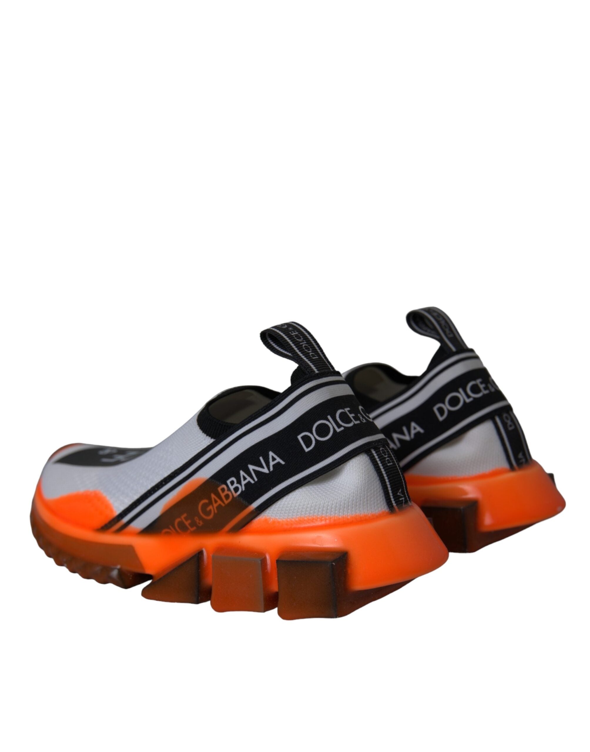 Pantofi sport Dolce & Gabbana Sorrento, negri, alb și portocalii