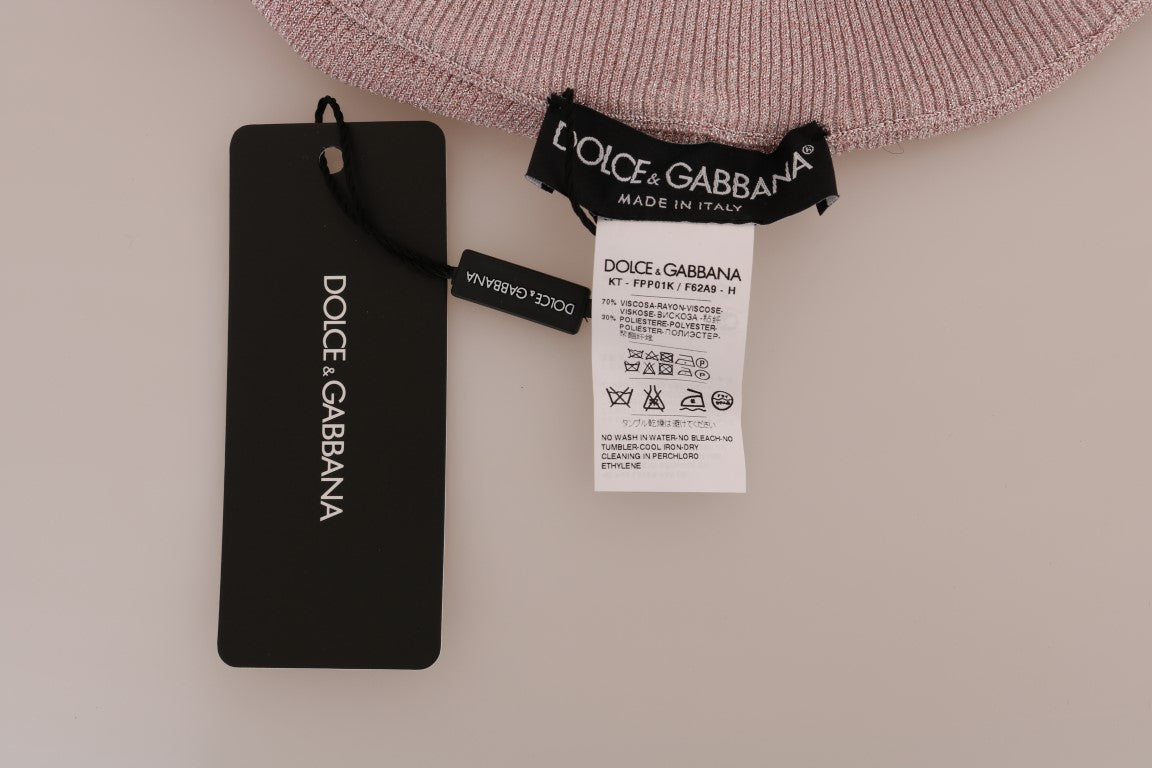 Dolce & Gabbana Elegante rosa Stretchhose mit mittlerer Taille