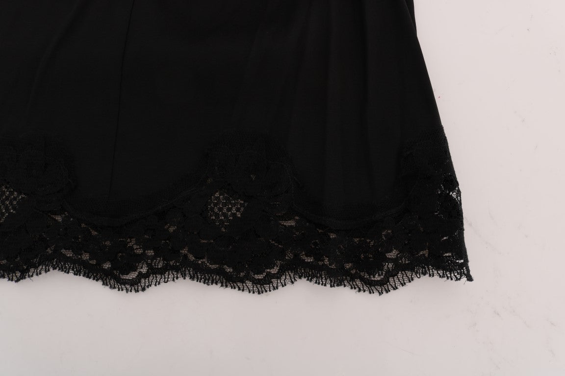 Dolce & Gabbana – Eleganter Minirock in A-Linie mit Blumenspitze
