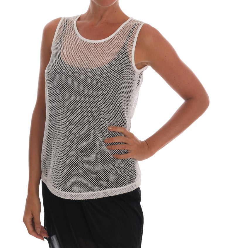 Dolce & Gabbana Ärmelloses transparentes Netz-Tanktop