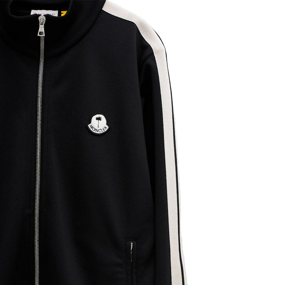 Pulover Moncler x Palm Angels negru din poliester