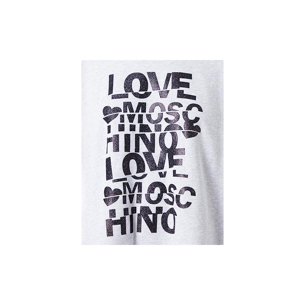Love Moschino Graues Baumwoll-Sweatshirt für Damen