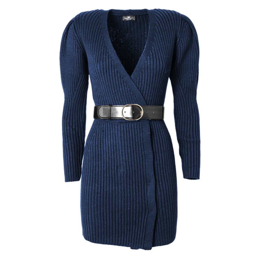 Rochie Femei Lână Albastră Elisabetta Franchi
