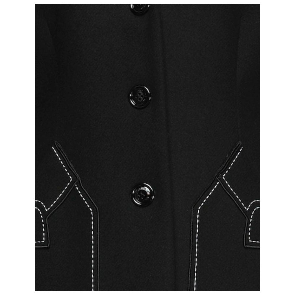 Love Moschino Schwarzer Wollmantel für Damen