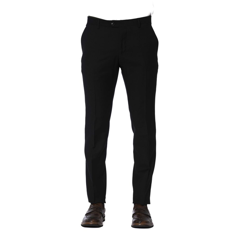 Pantaloni negri din lână Trussardi pentru bărbați