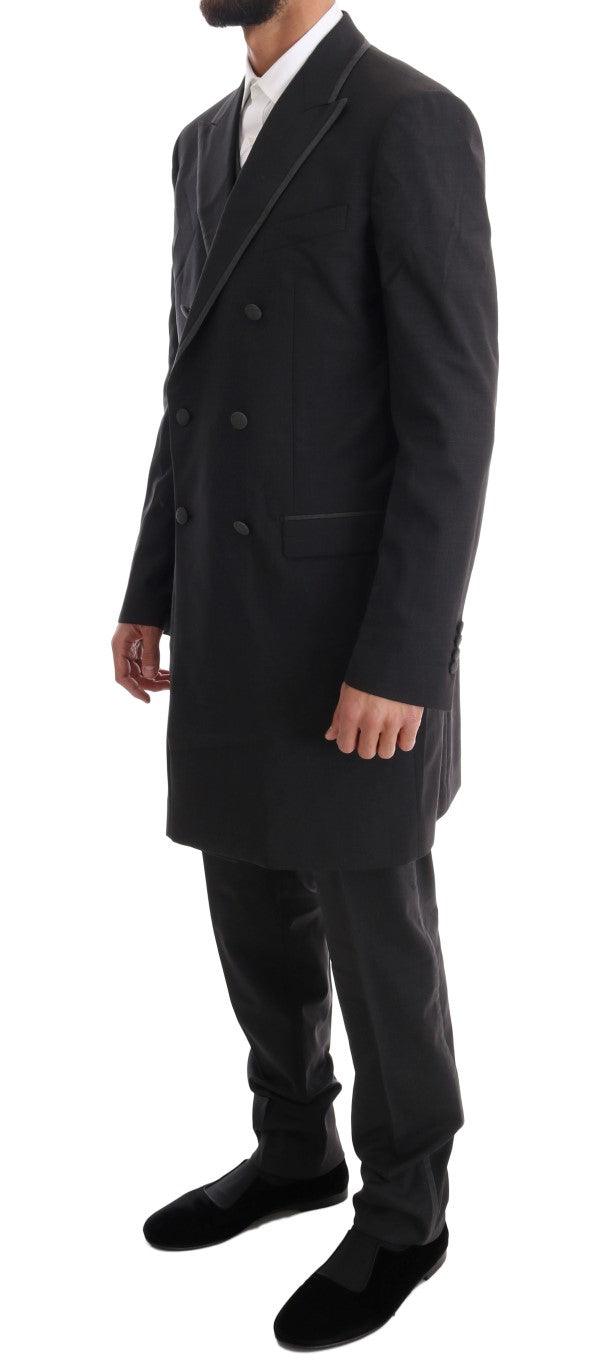 Dolce & Gabbana Eleganter grauer zweireihiger Wollanzug