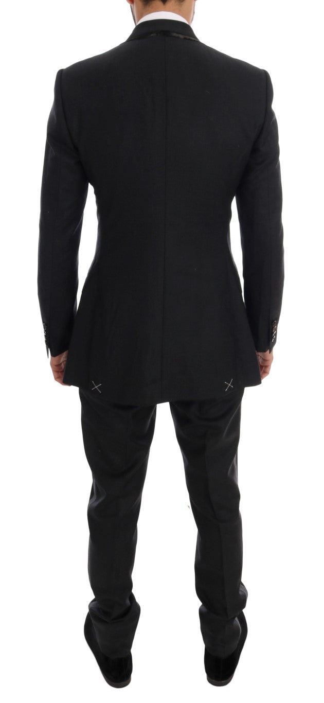 Dolce & Gabbana Eleganter grauer zweireihiger Wollanzug