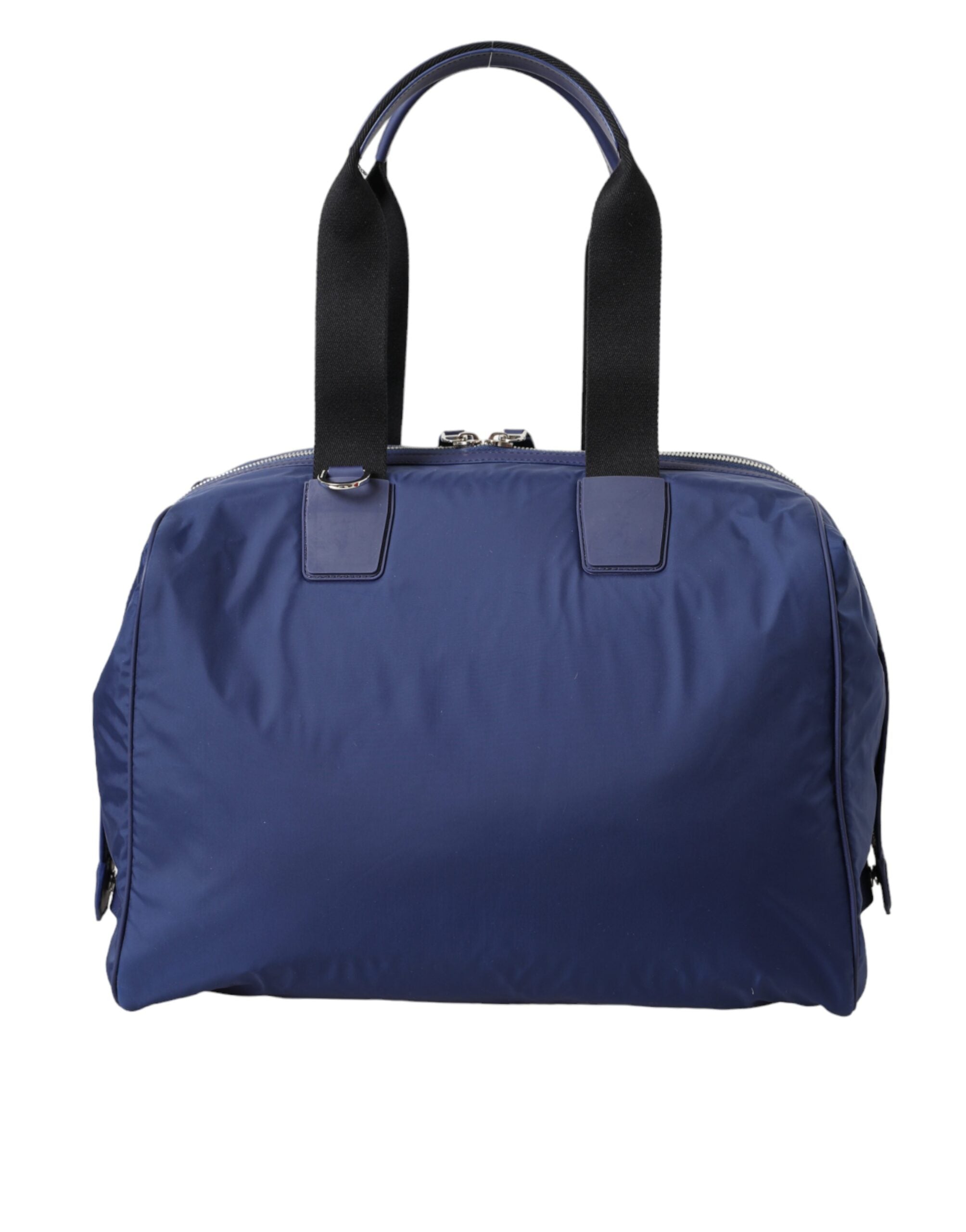 Dolce & Gabbana – Blaue Reisetasche aus Nylon-Kalbsleder