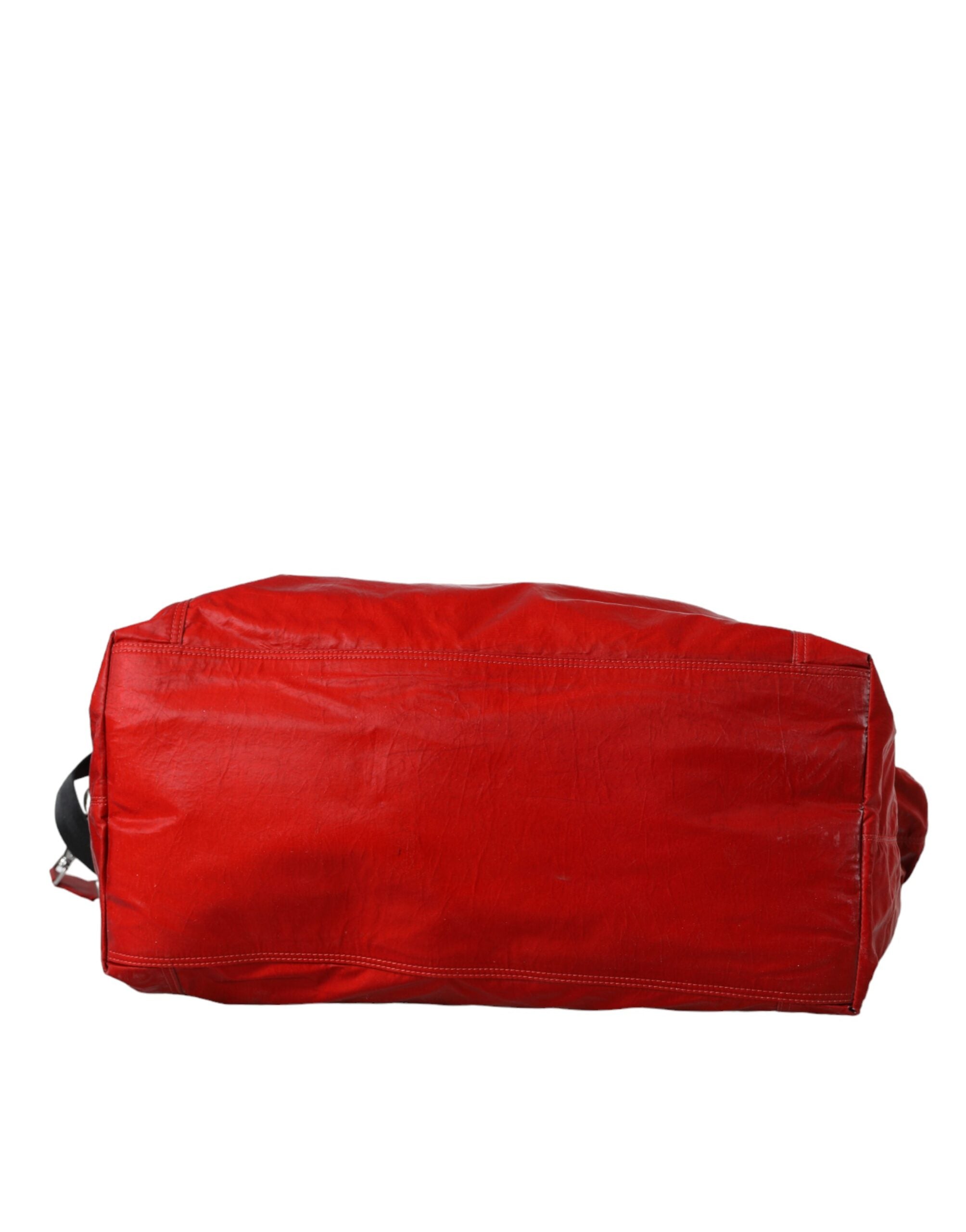 Dolce & Gabbana – Rote Reisetasche aus Nylon-Kalbsleder