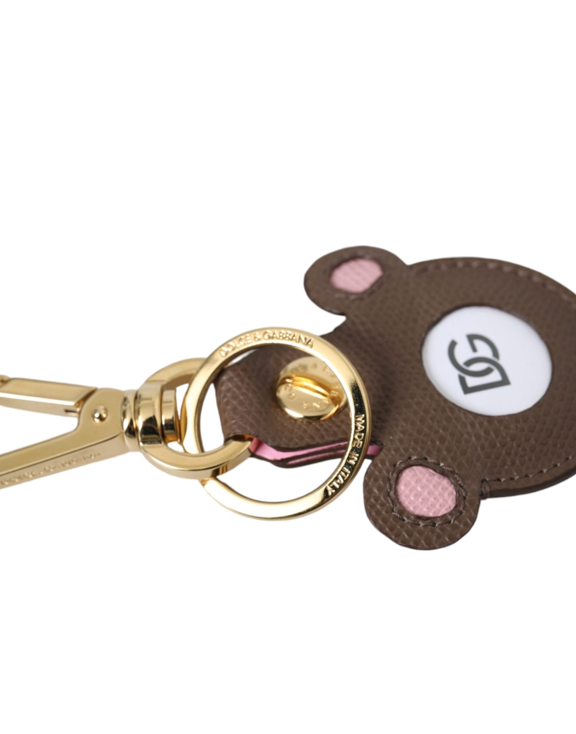 Breloc Dolce & Gabbana cu logo DG din piele de vițel Dauphine multicoloră
