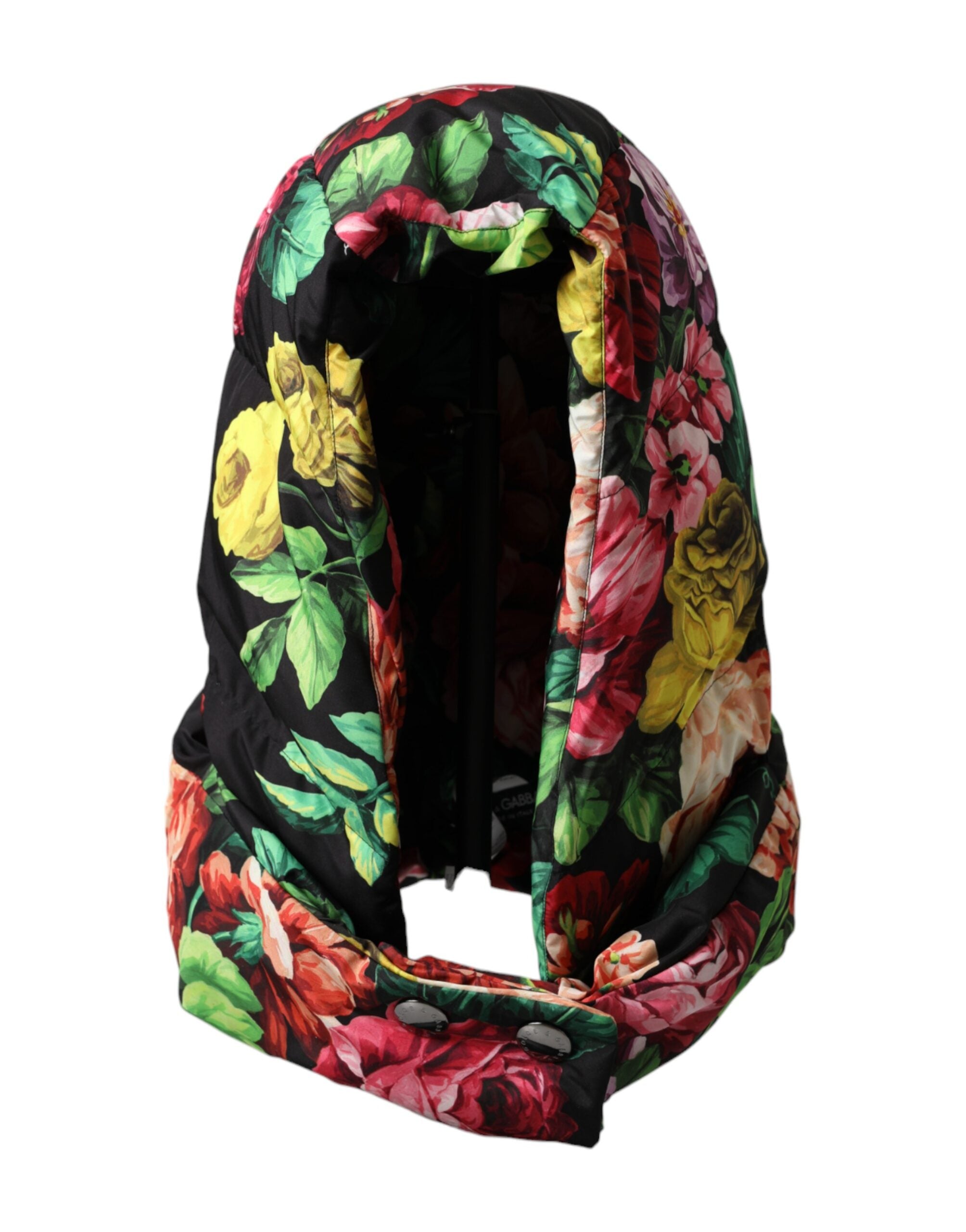 Pălărie Dolce & Gabbana cu imprimeu floral multicolor și înfășurare pe tot capul