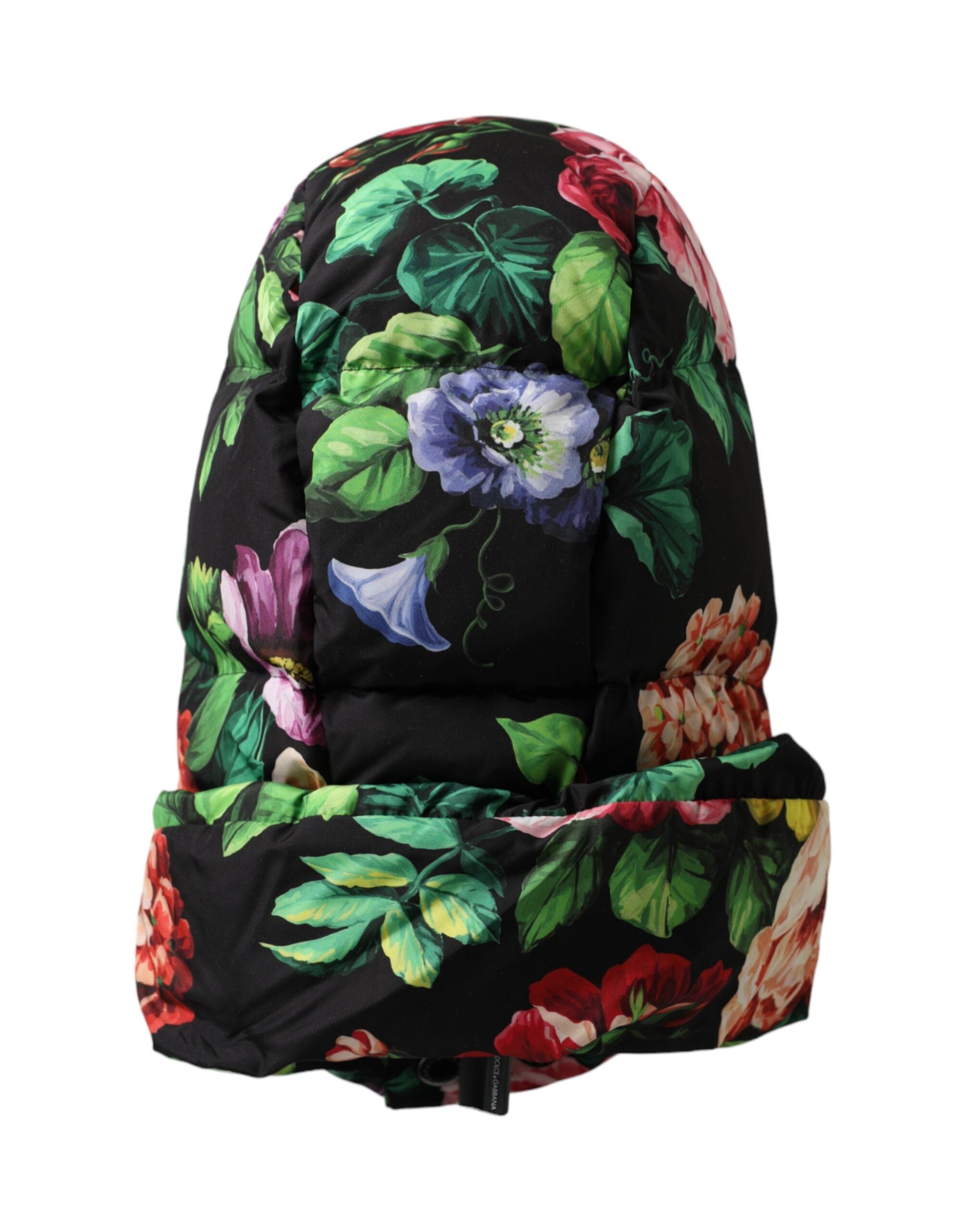 Pălărie Dolce & Gabbana cu imprimeu floral multicolor și înfășurare pe tot capul
