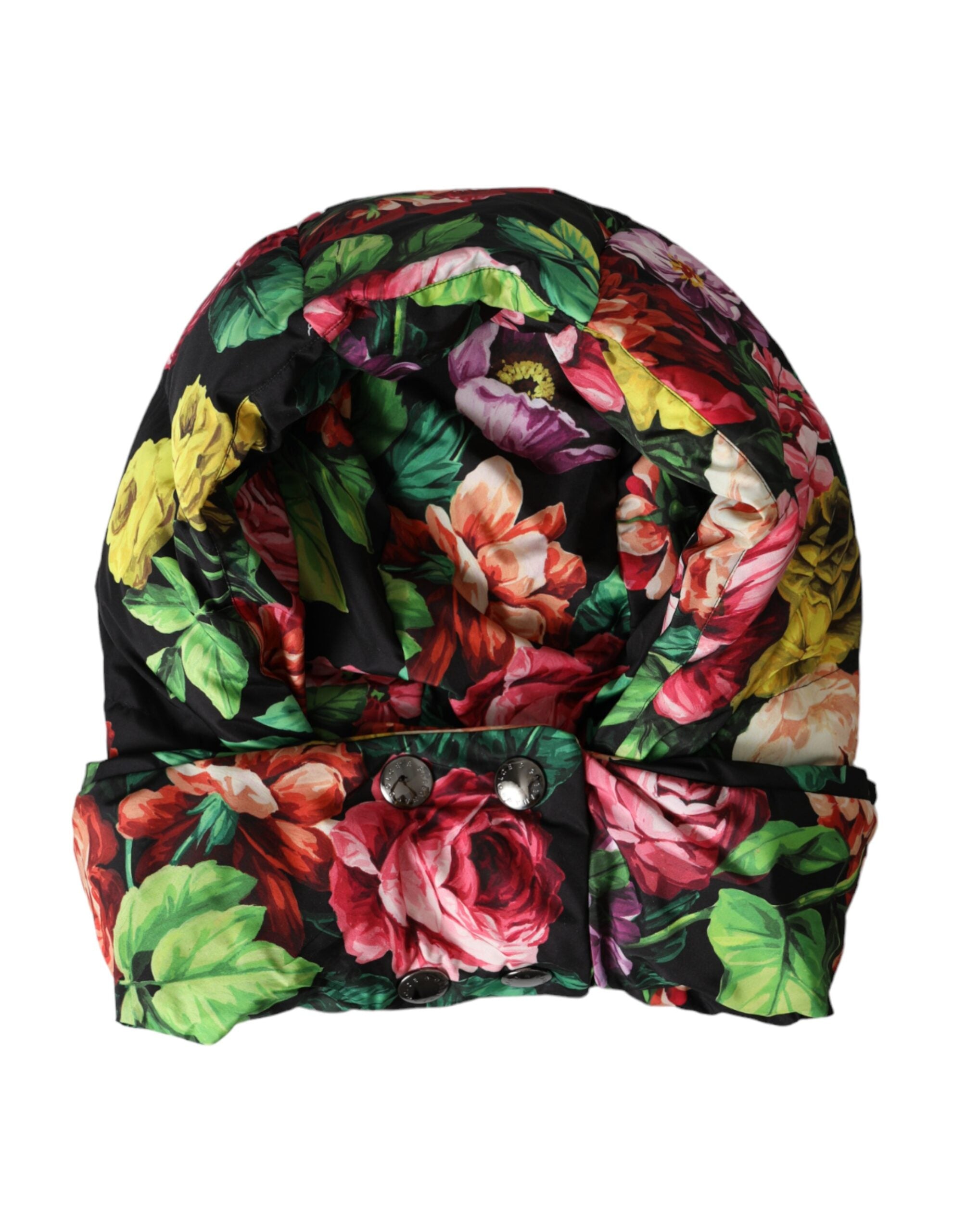 Pălărie Dolce & Gabbana cu imprimeu floral multicolor și înfășurare pe tot capul