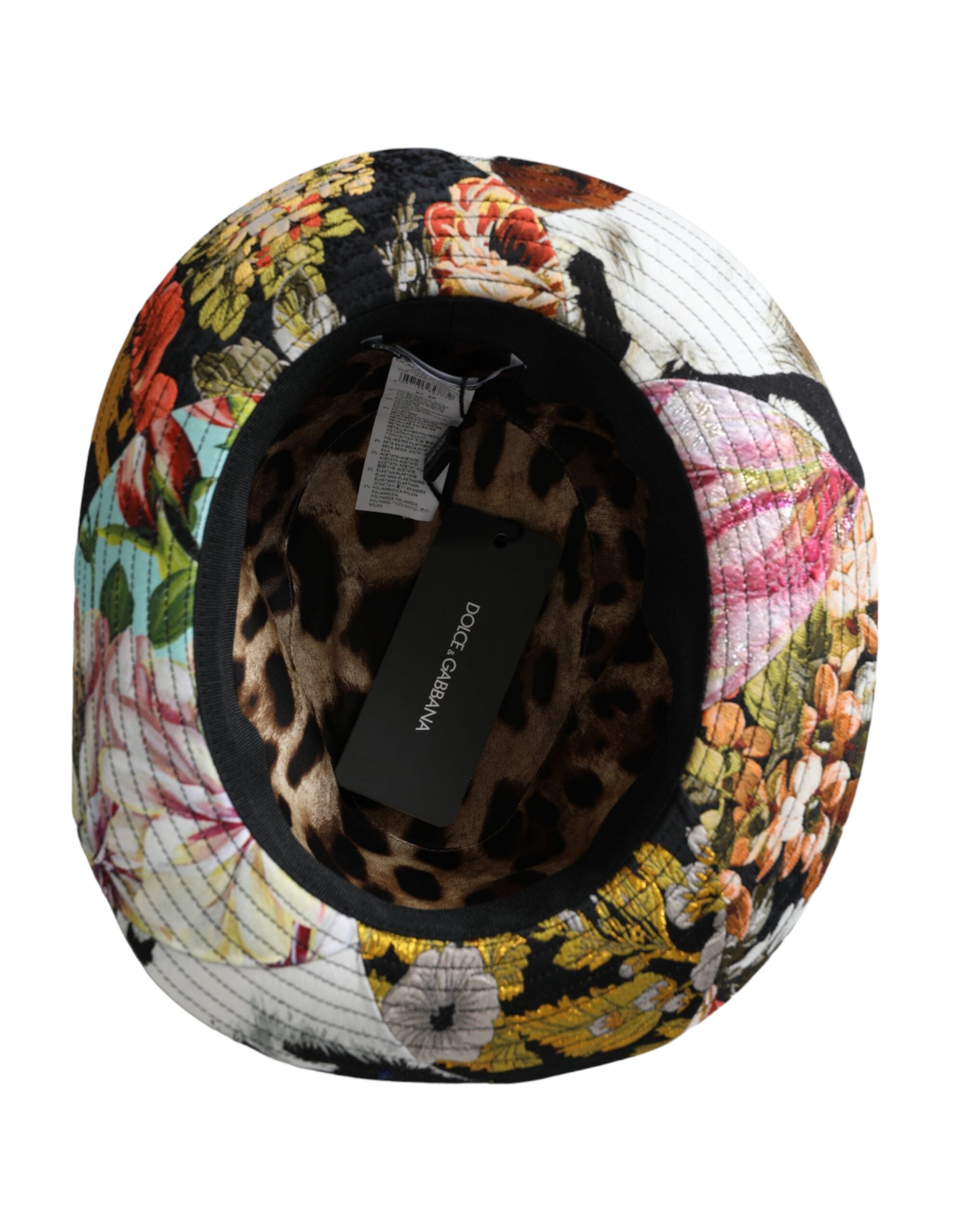 Pălărie Dolce & Gabbana Multicolor Patchwork Fedora cu bor larg pentru femei