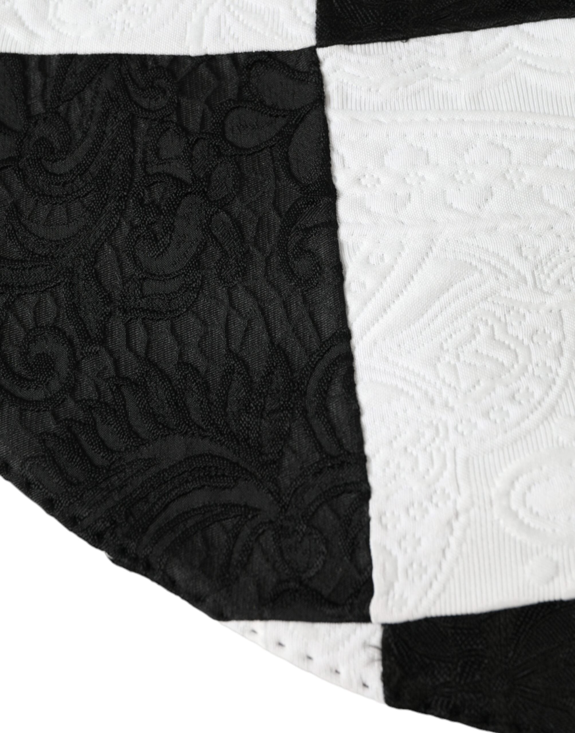 Pălărie Dolce & Gabbana cu bor larg și carouri negre și albe