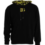 Dolce & Gabbana – Schwarzes Baumwoll-Kapuzensweatshirt mit Logo