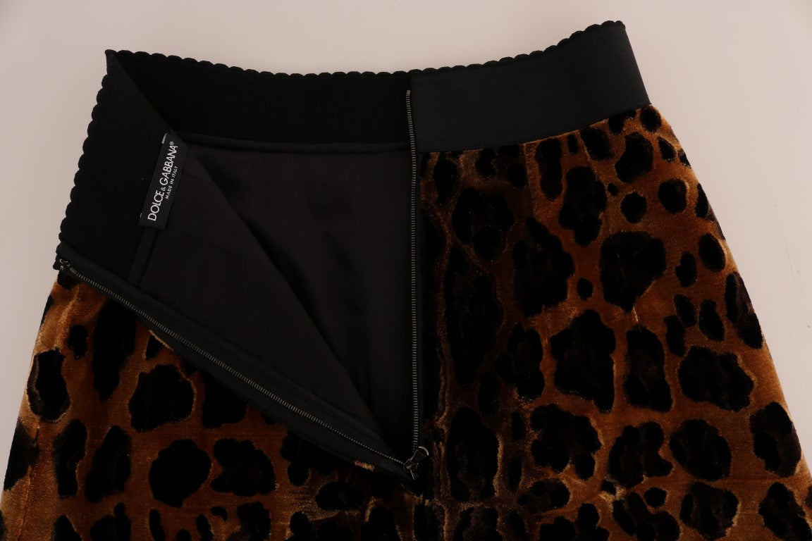 Dolce & Gabbana Eleganter A-Linien-Rock mit Leopardenmuster