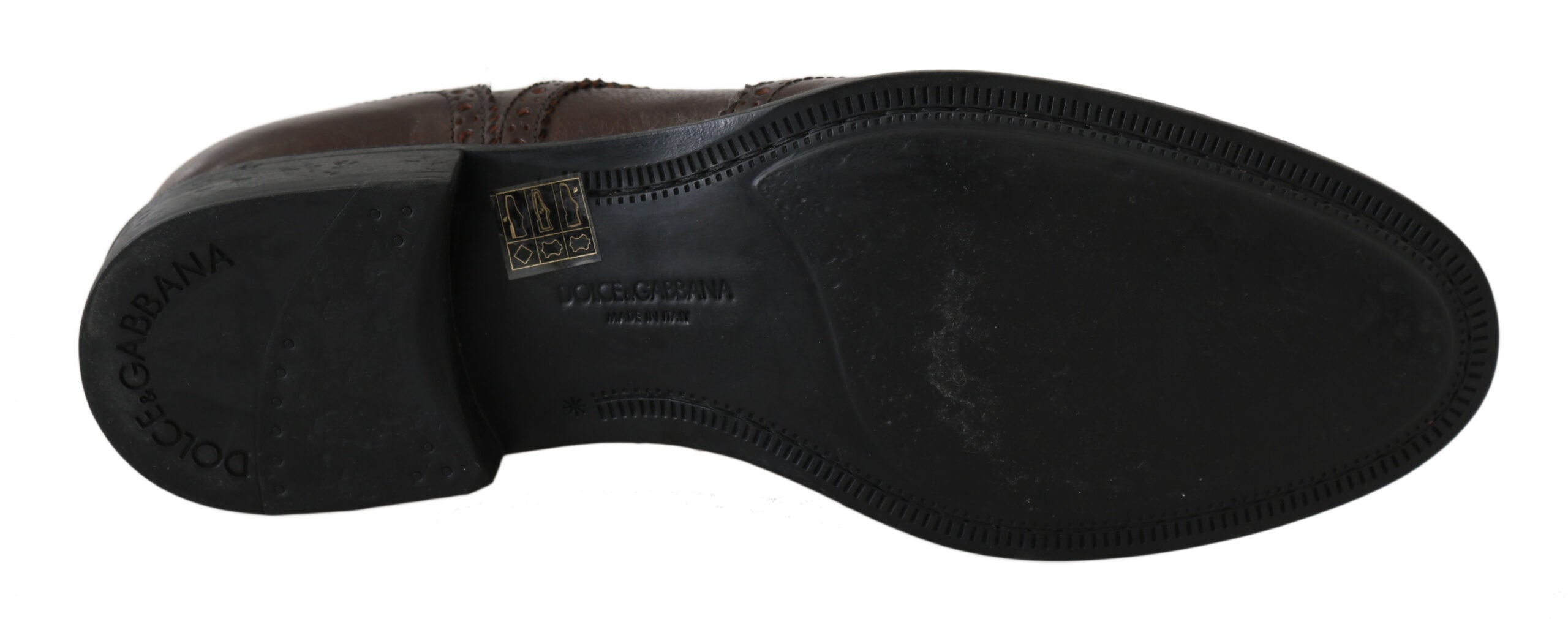 Dolce & Gabbana Pantofi Derby Eleganți din Piele Maro